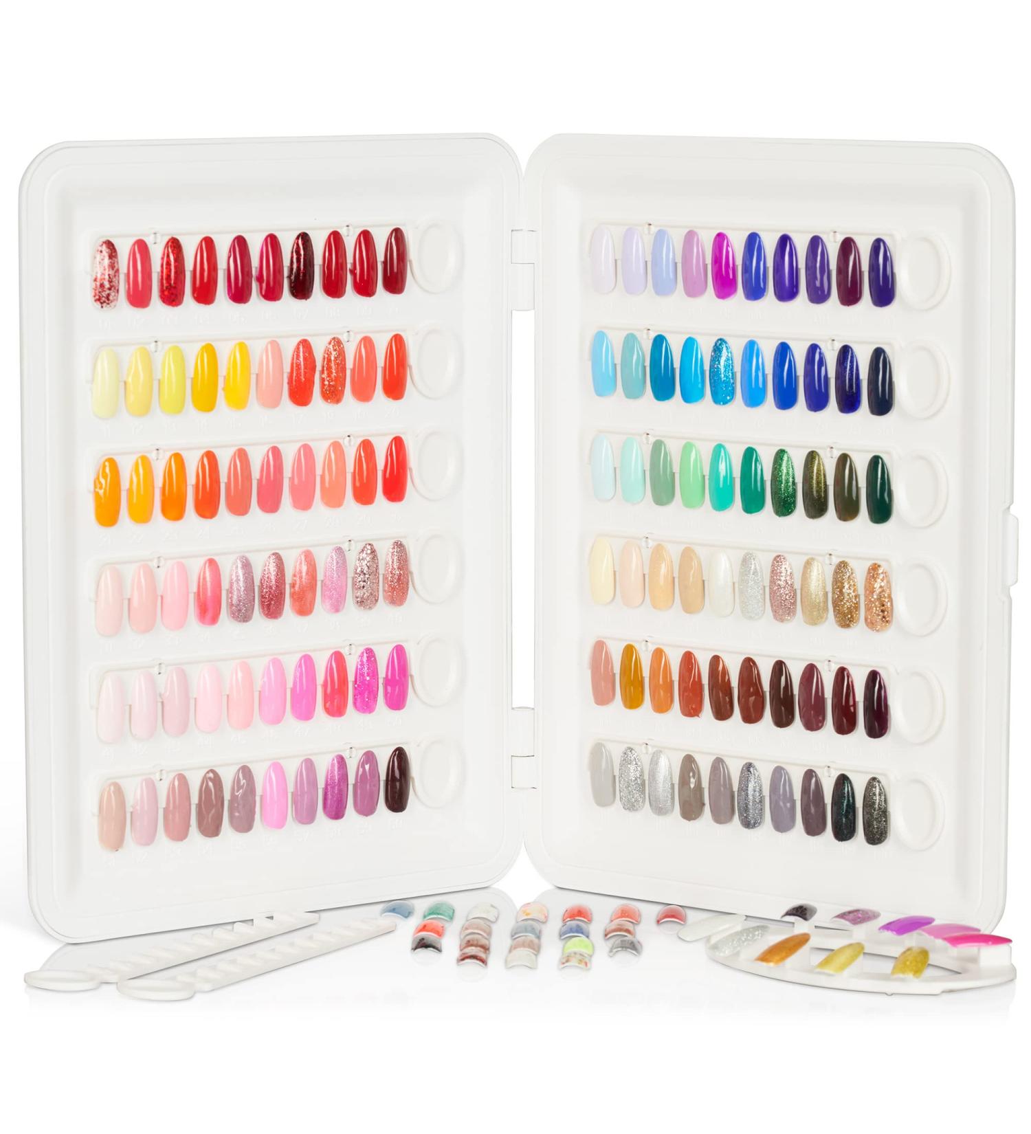 MYLEE Swatch Book - 120 Colour Slots Detachable Nail Colour Chart Display Book Comfortable and Easy to use - Clips in Nail Tips Professional Salon & Home use Portable - Buy Online on SooperMarket.com