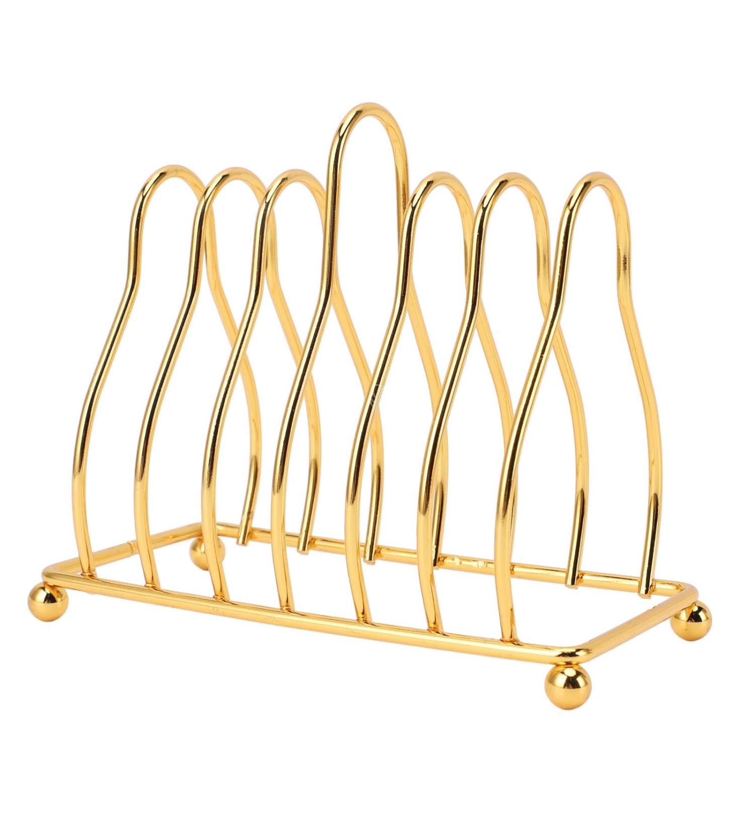 Gold Palette Rack - Carbon Steel Makeup Organizer with 6 Compartments | Coaster Holder & Drying Stand - Buy Online on SooperMarket.com