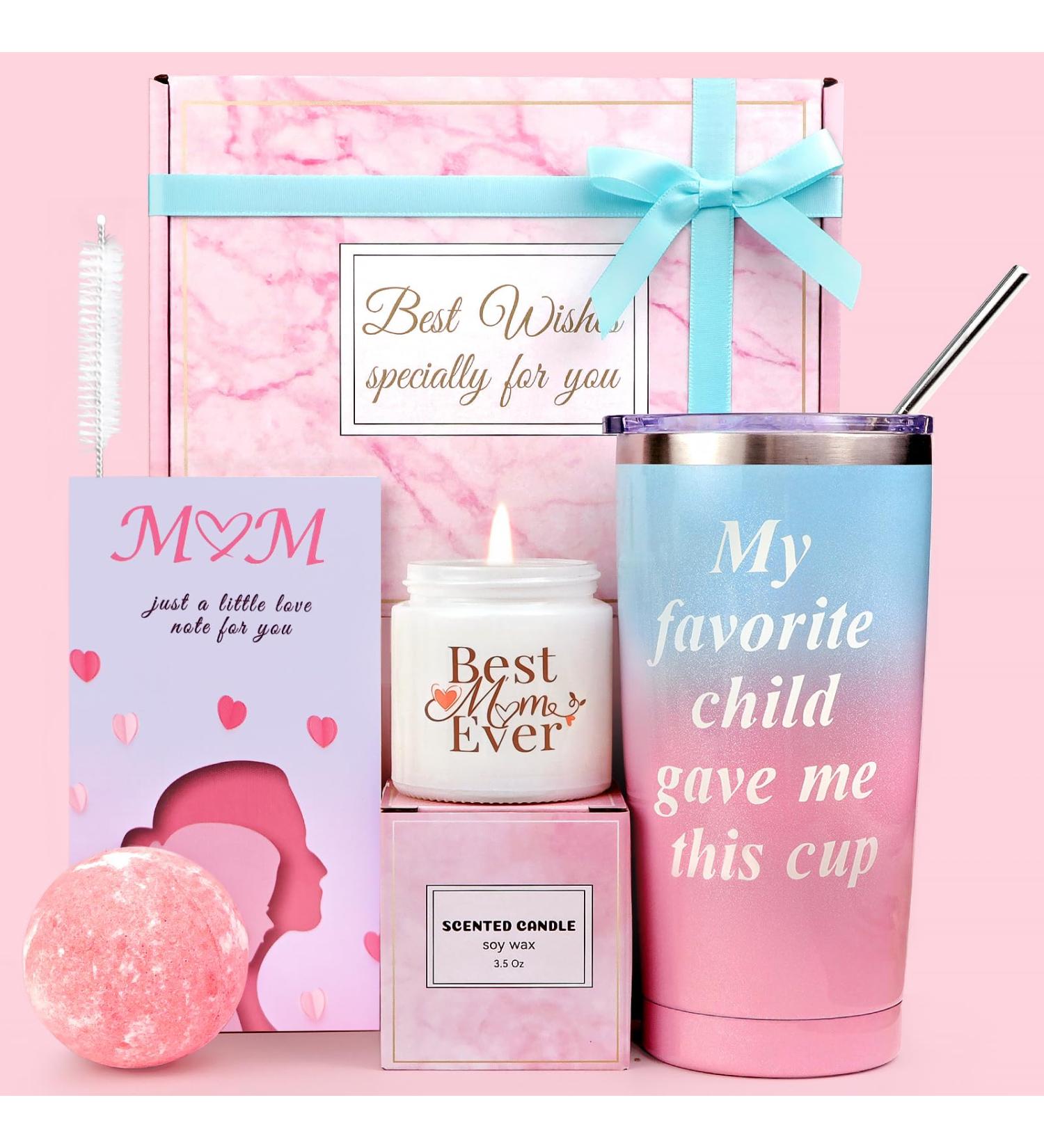 Personalized Mum Pamper Gift Set - Perfect Birthday & Christmas Present for Mother from Daughter/Son - Mothers Day Relaxation Hamper - Includes 'My Favorite Child Gave Me This Cup' - Shop Now! - Buy Online on SooperMarket.com