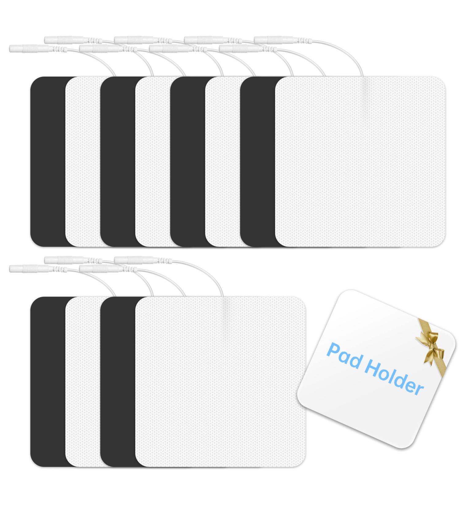 12 Pack 4'' x 4'' XL TENS Unit Replacement Pads with Holder - Compatible with AUVON TENS 7000 EMS Machine - Buy Online on SooperMarket.com