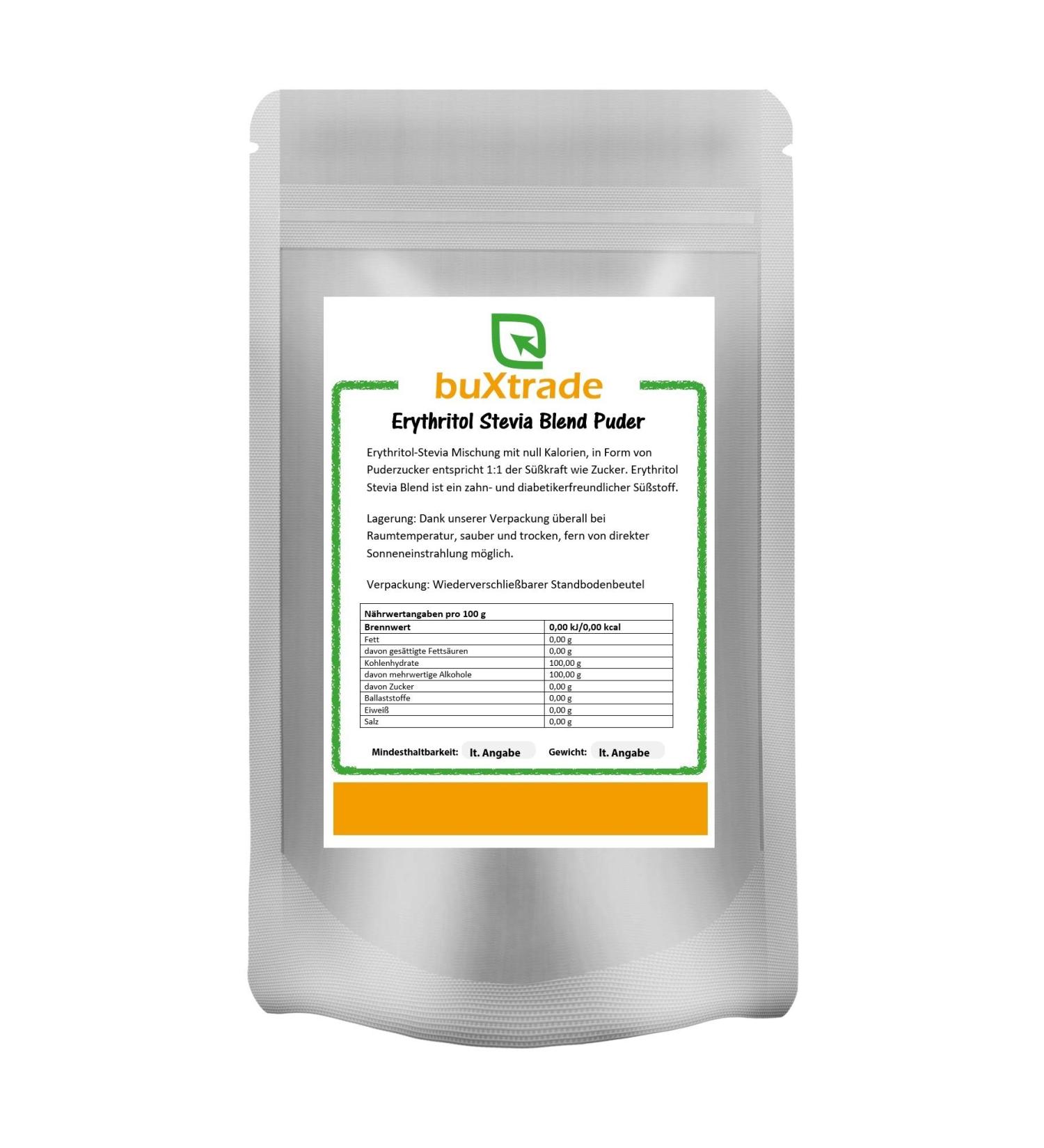 500 g | Erythritol + Stevia mixture POWDERED SUGAR | Erythritol | Sugar substitute | Calorie free | Buxtrade