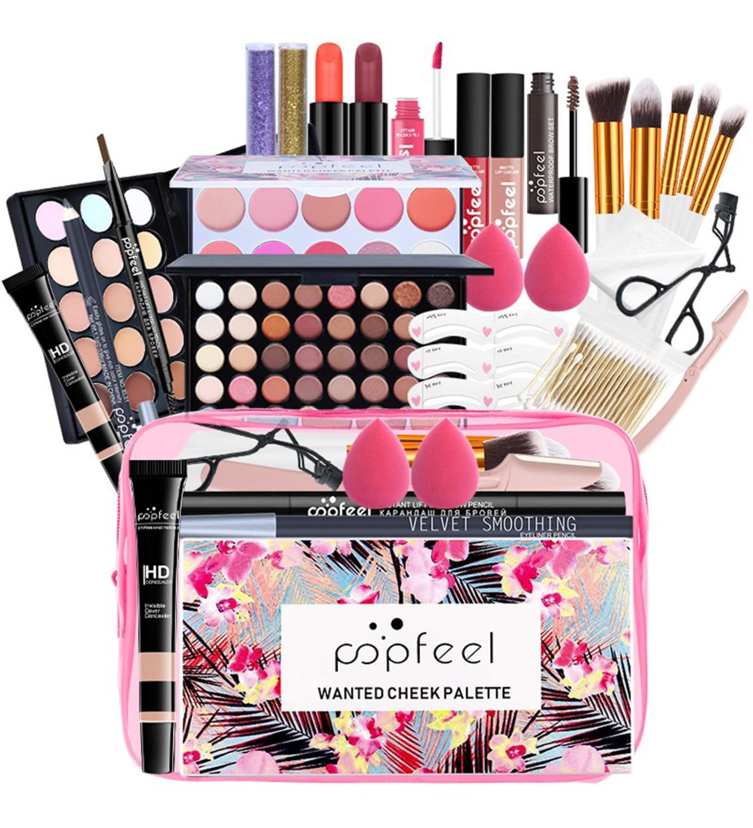 FantasyDay Multifunctional Cosmetics Gift Set - All-in-One Makeup Kit for Face Eyes & Lips - Eyeshadow Palette Lipstick Rouge Mascara | Perfect Makeup Gift Idea - Buy Online on SooperMarket.com