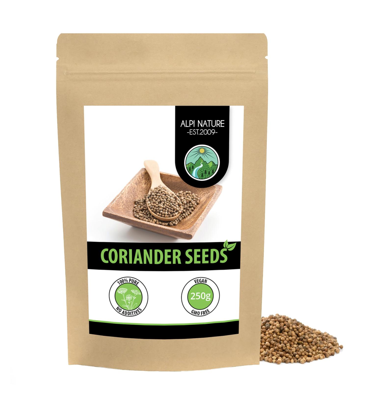 Coriander Seeds Whole Coriander 100% Natural Coriander Seeds Without additives Vegan (250g) 250 GR - Buy Online on SooperMarket.com
