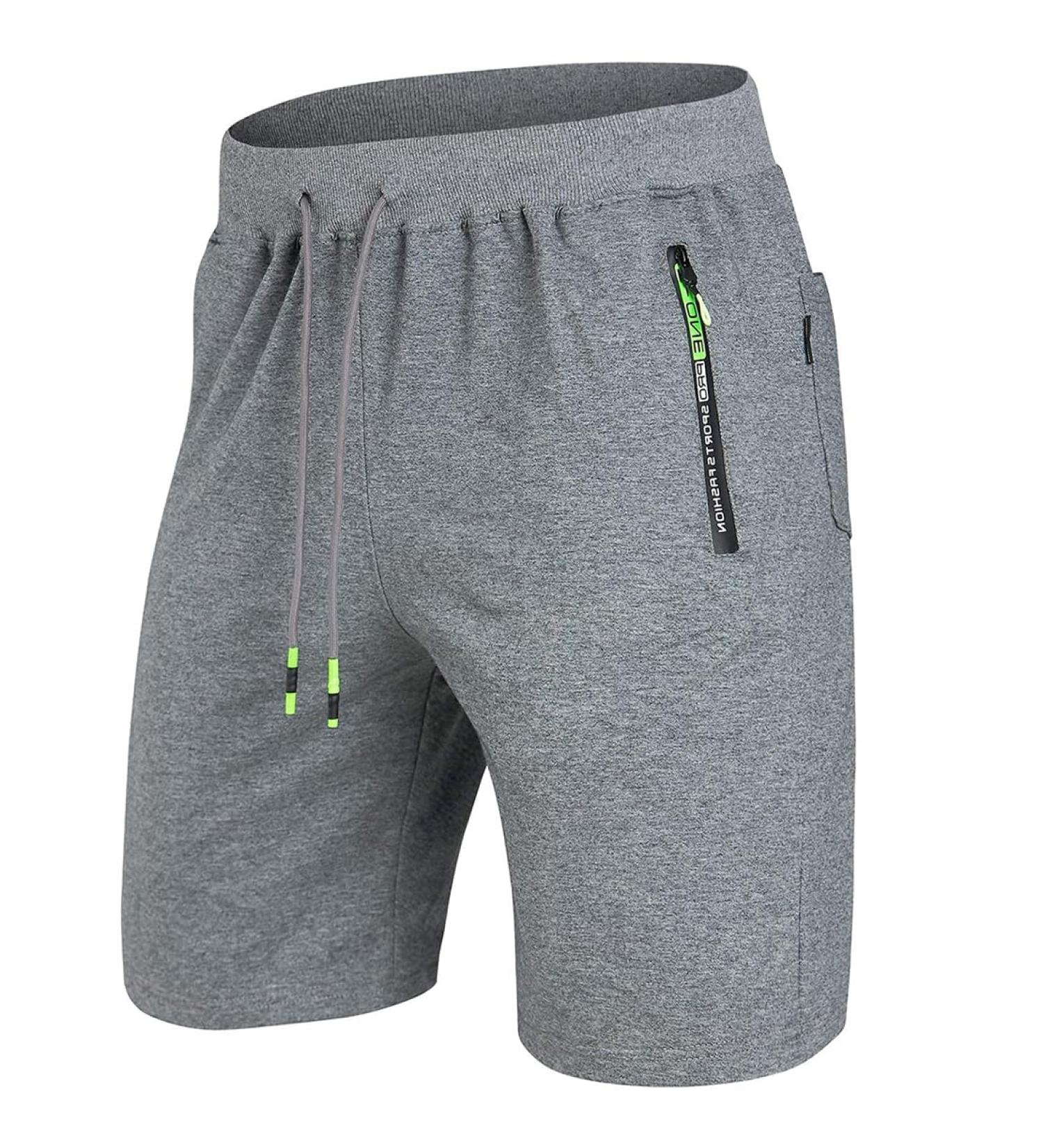 Buy ZOXOZ Men's Summer Cotton Shorts with Zipper Pockets - Gray XL | International Shipping Available - Buy Online on SooperMarket.com