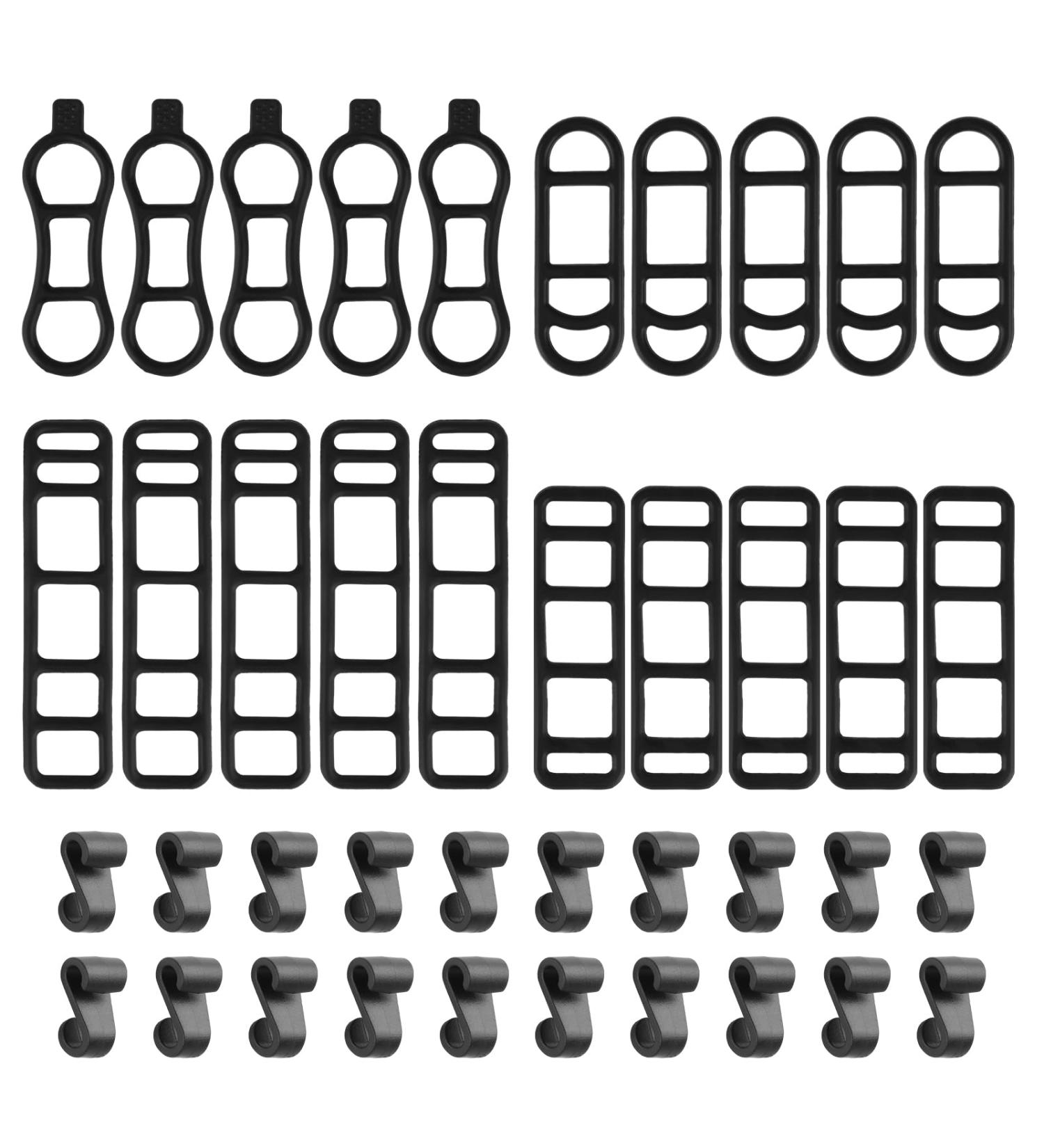 20 Pieces Bicycle Light Silicone Tape - Elastic Rubber Bands with Hooks for Flashlights & Speakers | Durable Bicycle Accessories - Buy Online on SooperMarket.com