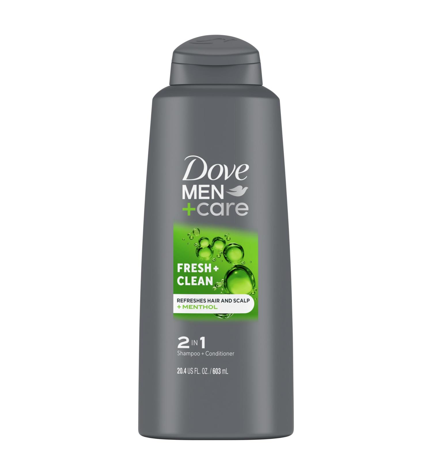 DOVE MEN + CARE 2-in-1 Shampoo & Conditioner - Fortifying Fresh & Clean with Caffeine 20.4 oz | Strengthen & Nourish Hair - Buy Internationally - Buy Online on SooperMarket.com