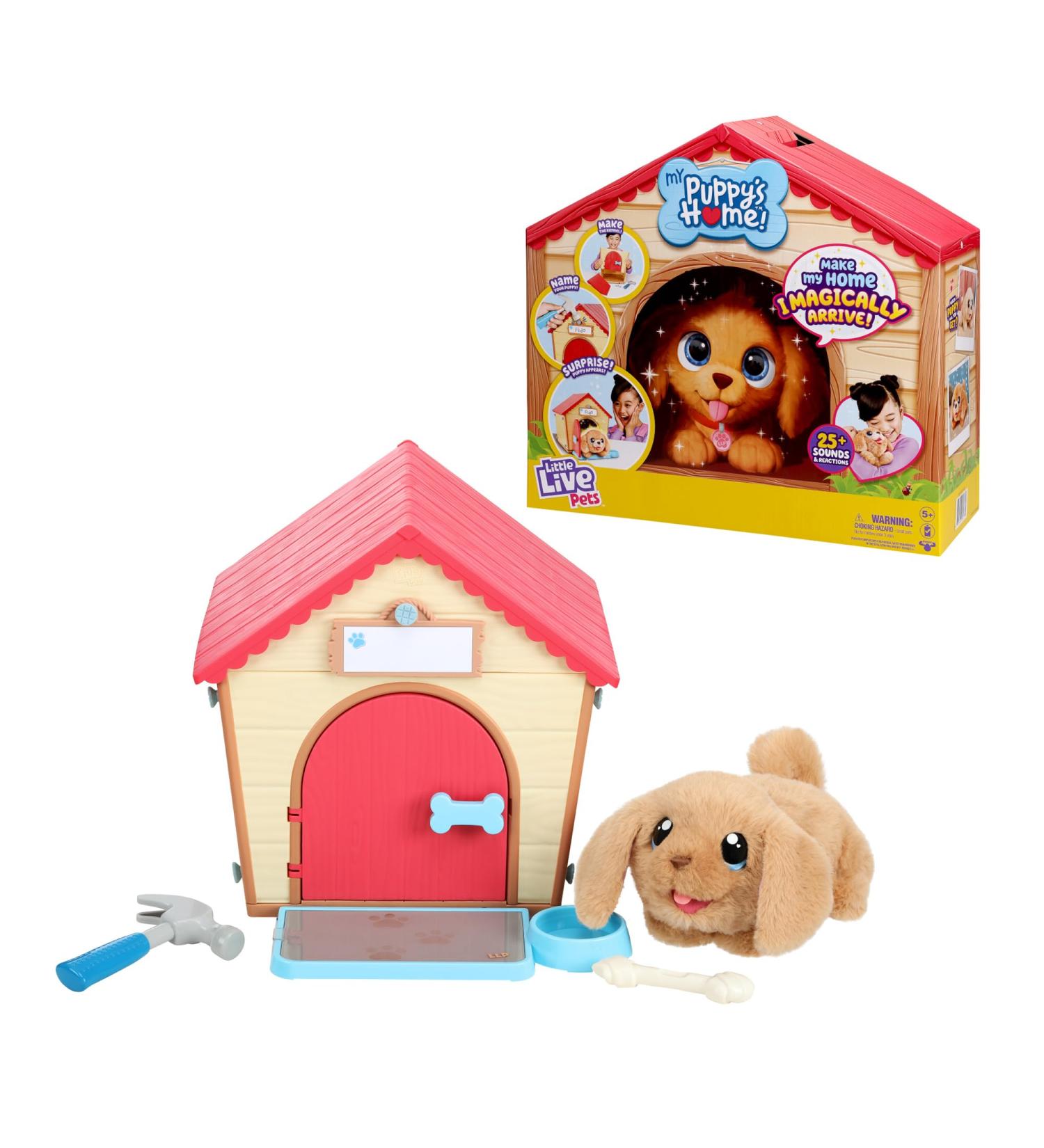Little Live Pets My Puppy's Home Interactive Plush Toy Kennel - 25+ Sounds & Reactions - Build DIY Kennel - Surprise Puppy Included - Buy Online on SooperMarket.com