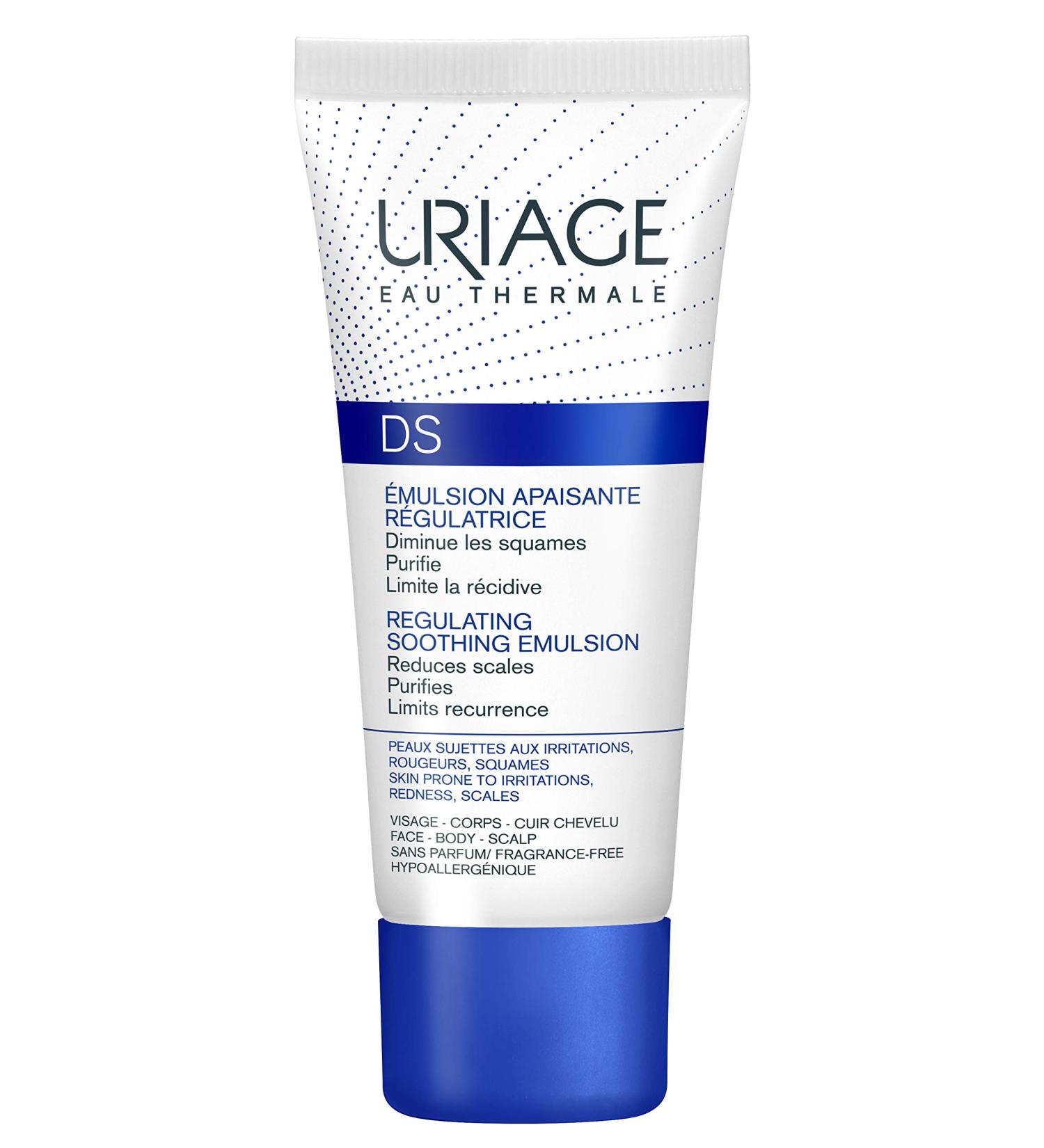 Uriage DS Regulating Soothing Emulsion - Fragrance-Free, 1.35 fl oz (40 ml) | Soothes & Regulates Skin - Buy Online on SooperMarket.com