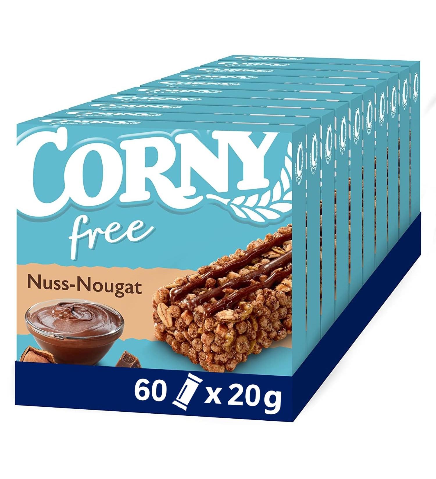 Buy Corny Free Nut Nougat Cereal Bar - No Added Sugar 69 kcal 60x20g | Healthy Snack for International Shipping - Buy Online on SooperMarket.com