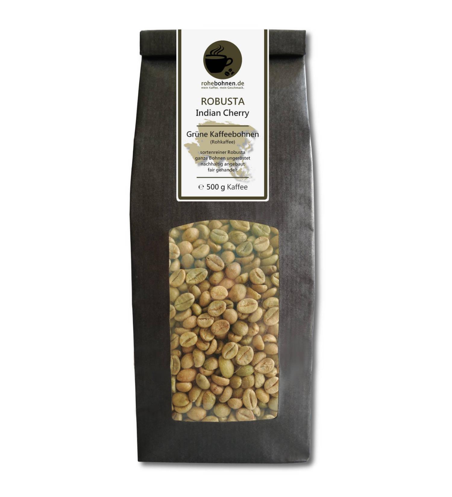 Green Coffee Beans Robusta Indian Cherry (raw Coffee Beans 500g) Cherry 500g