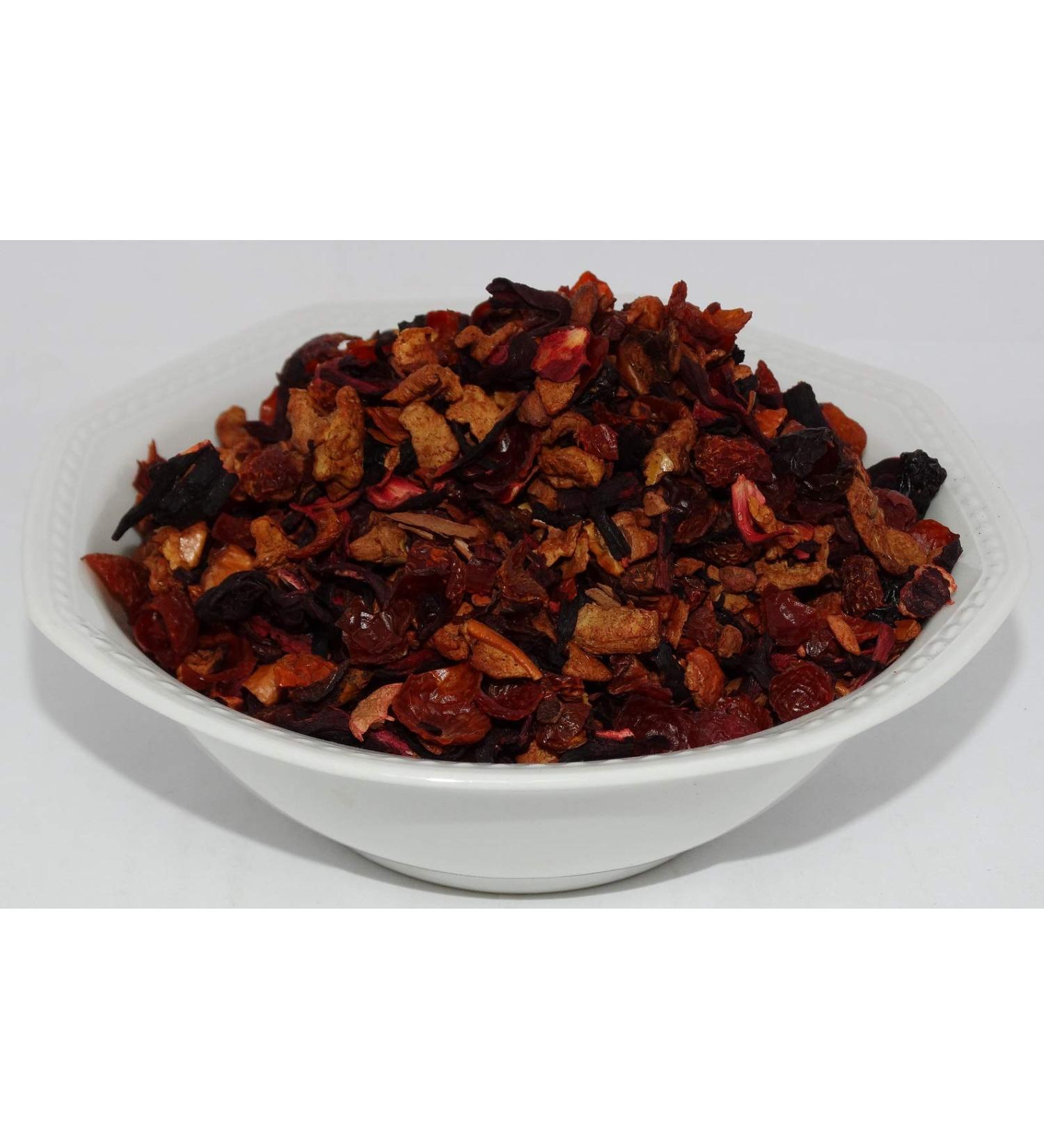 100g Apple and cinnamon fruit tea loose mixture with apples and cinnamon in a resealable bag - Buy Online on SooperMarket.com