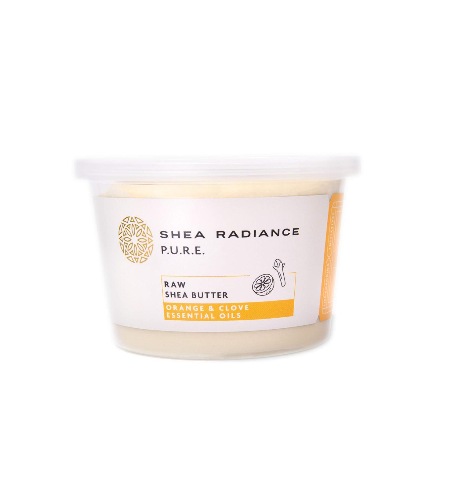 Shea Radiance Unrefined Organic Shea Butter 14oz - Moisturizer for Face, Body, Hair | Orange & Cloves - Buy Online on SooperMarket.com