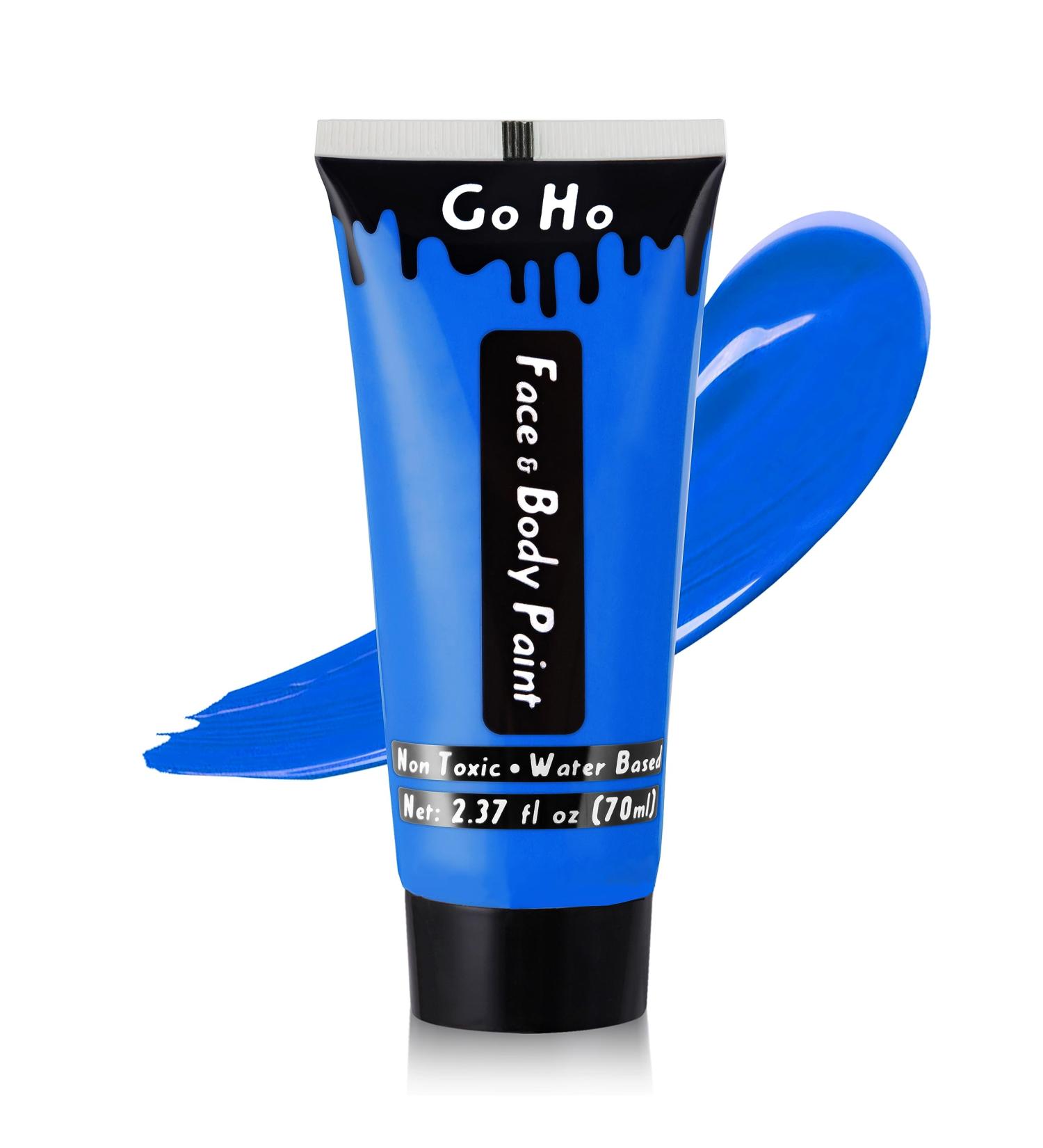 Go Ho Blue Cream Face Body Paint - Water-Based Makeup Kit for Kids Parties, Cosplay, Halloween - 2.37oz - Buy Online on SooperMarket.com