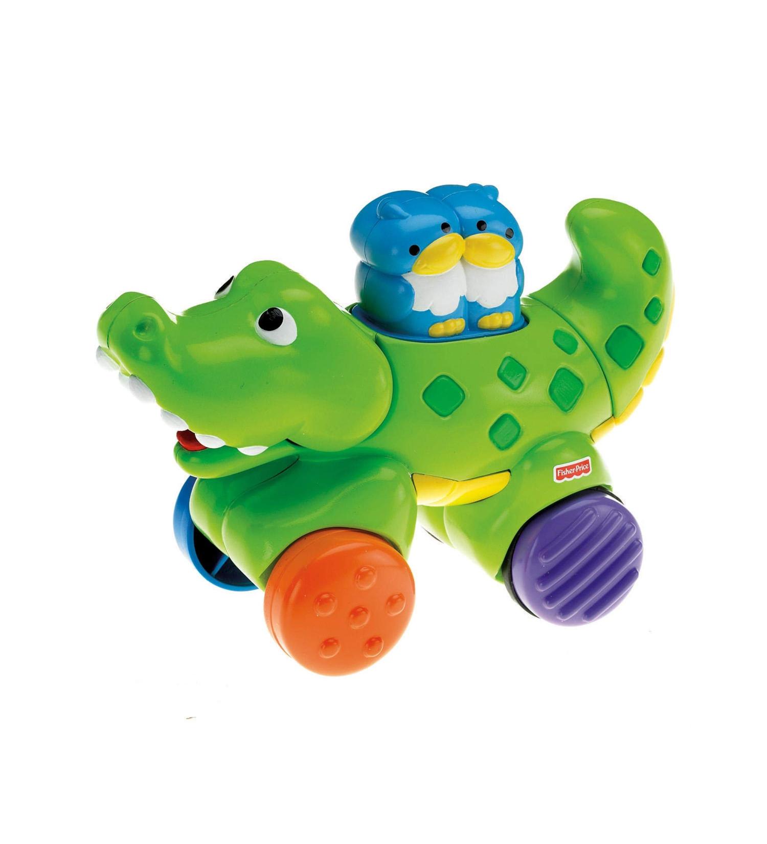 Fisher Toys Amazing Animals Press and Go Gator | Fun Infant Toy for Toddlers 6-36 Months - International Shipping Available - Buy Online on SooperMarket.com