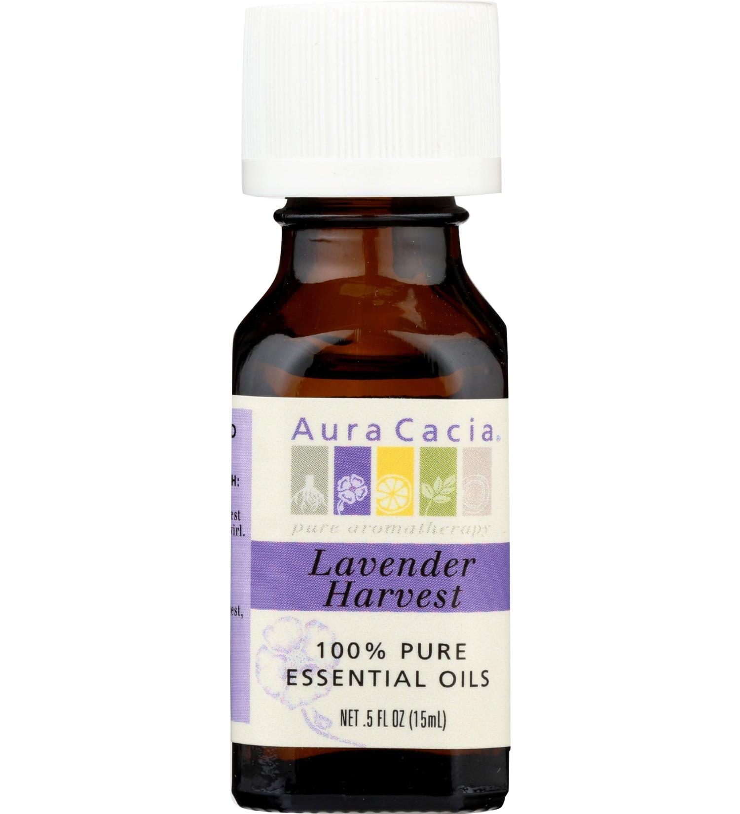Aura Cacia Lavender Essential Oil 0.5 fl oz - 100% Pure Natural Aromatherapy - Buy Online on SooperMarket.com