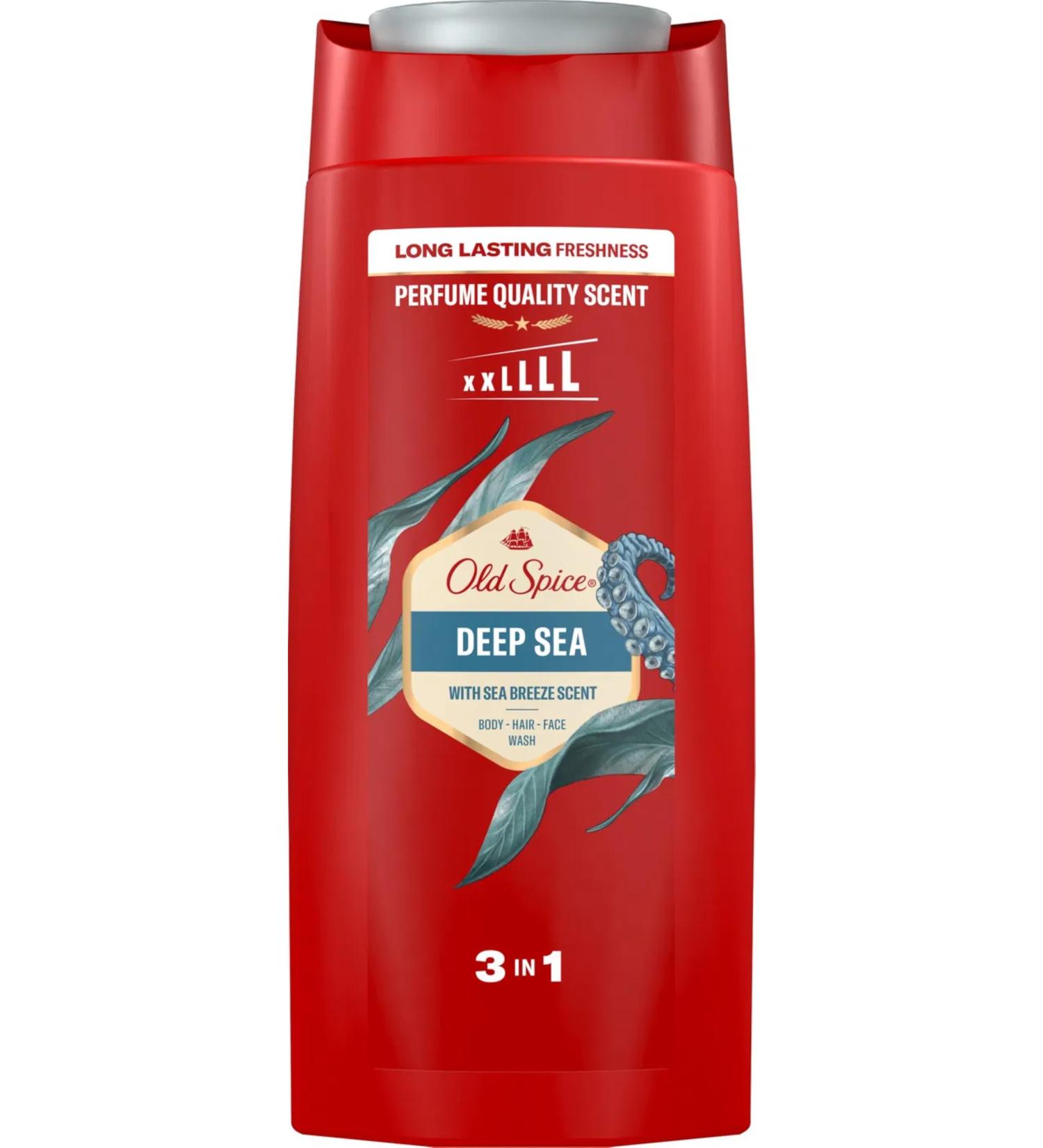 Old Spice Deep Sea Shower Gel & Shampoo For Men 675 ml 3-in-1 Body-Hair-Face Wash Long-lasting Fresh