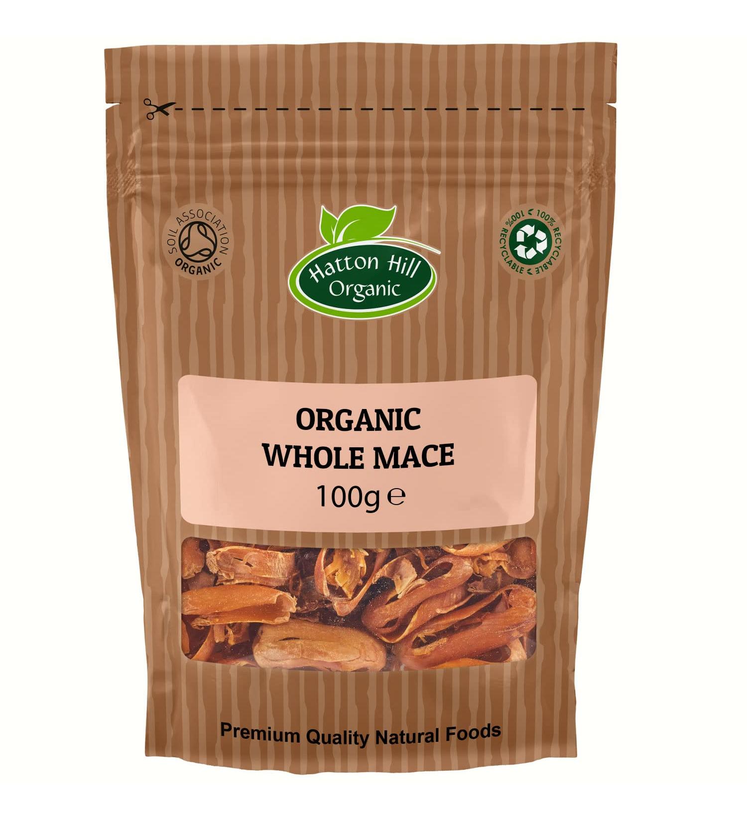 Organic Whole Mace 100g - Hatton Hill Organic: Premium Quality Spice - Buy Online on SooperMarket.com