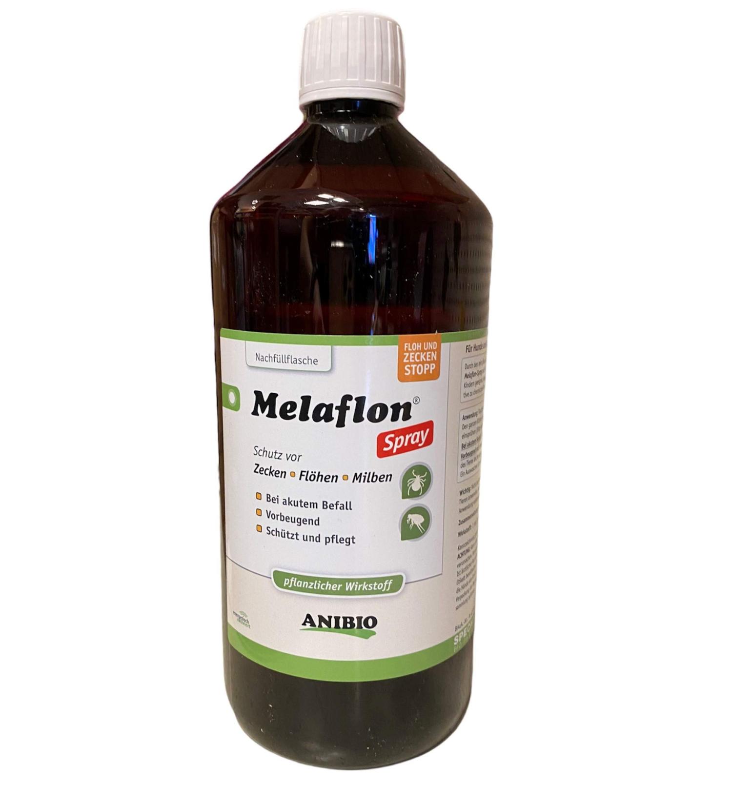 Anibio Melaflon Spray 1000 ml (without spray head) Against fleas ticks mites