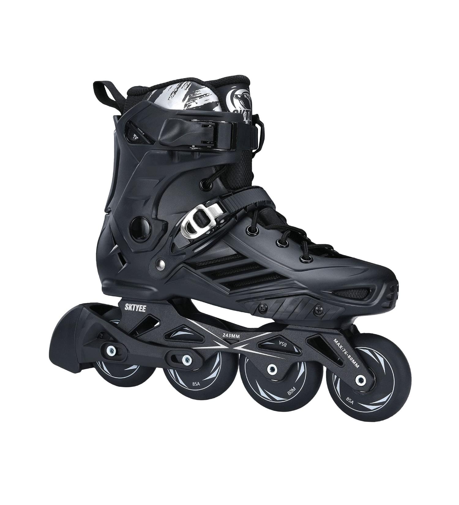 Professional Inline Skates for Men and Women | Comfortable Speed Racing Skates | Beginner Roller Skates | Black | Size Men 5.5/Women 6.5 - Buy Online on SooperMarket.com