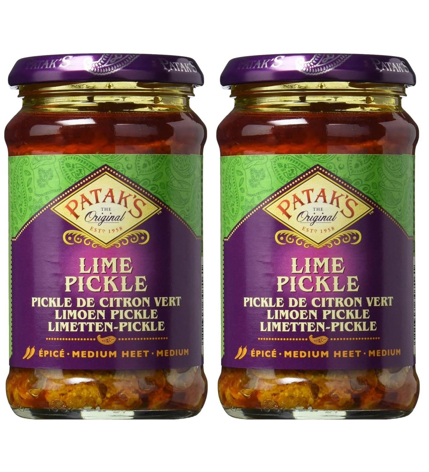 Buy Pataks Lime Pickle 283g - 2 Pieces | Authentic Indian Flavor | International Shipping Available - Buy Online on SooperMarket.com