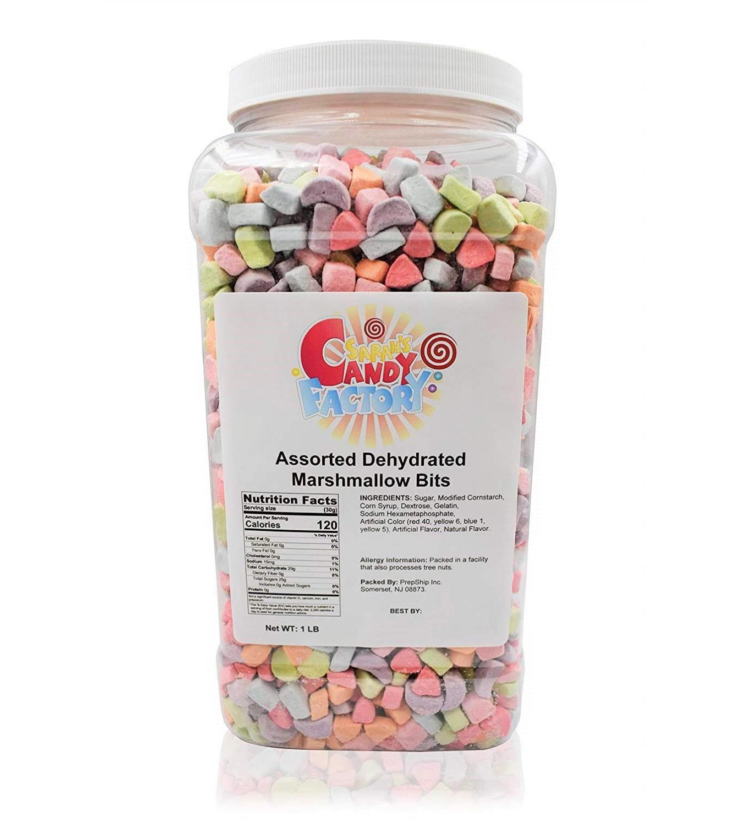 Sarah's Candy Factory Dehydrated Marshmallow Bits 1lb Jar - Assorted Flavors - Buy Online on SooperMarket.com