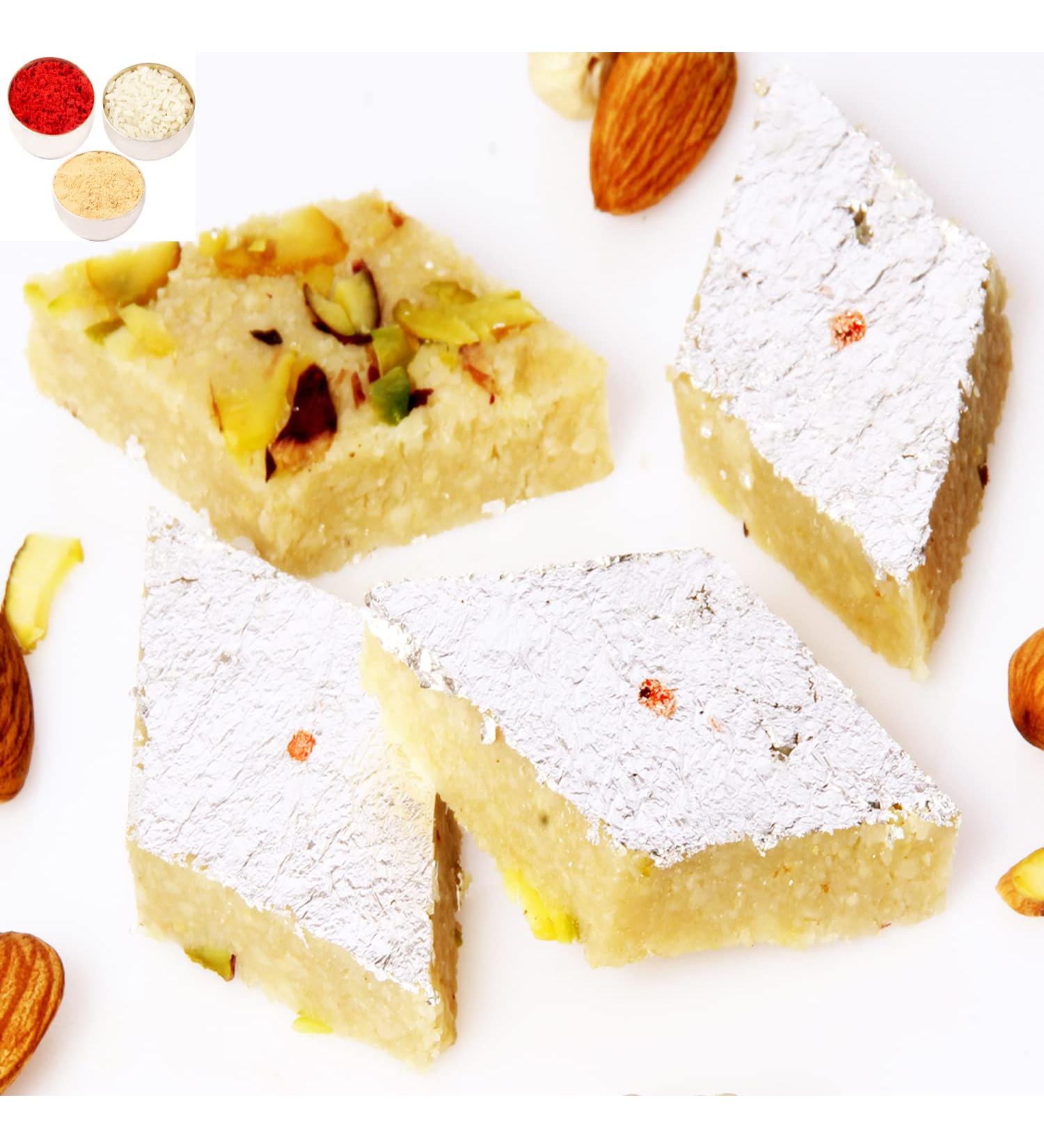 Ghasitaram Gifts Bhaidooj Gifts for Brothers - Pure BADAM KATLI 200 GMS - Buy Online on SooperMarket.com