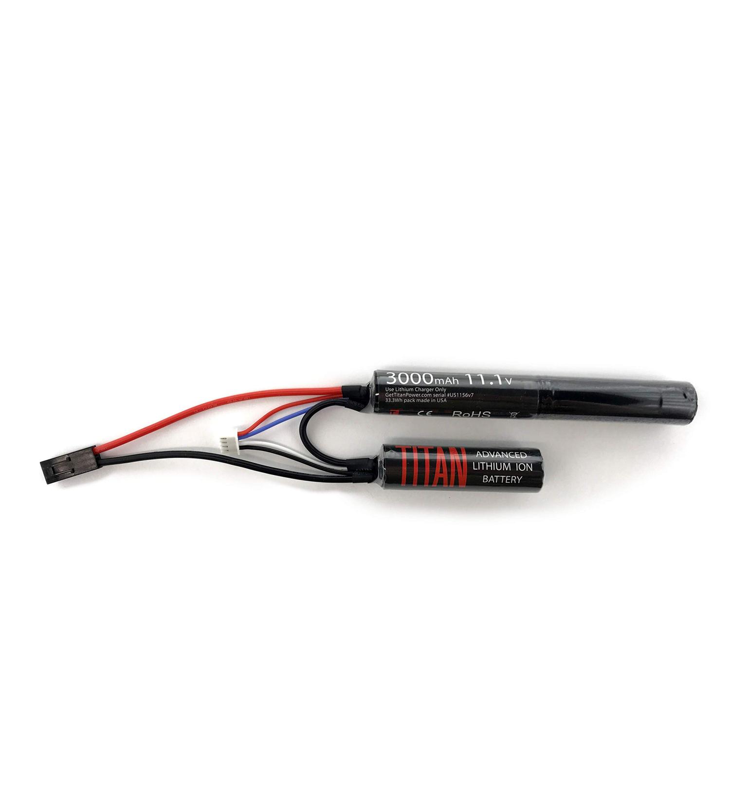 Titan 3000mAh 11.1v Nunchuck Tamiya Battery - High Performance Power Source for Airsoft Guns - Buy Online on SooperMarket.com