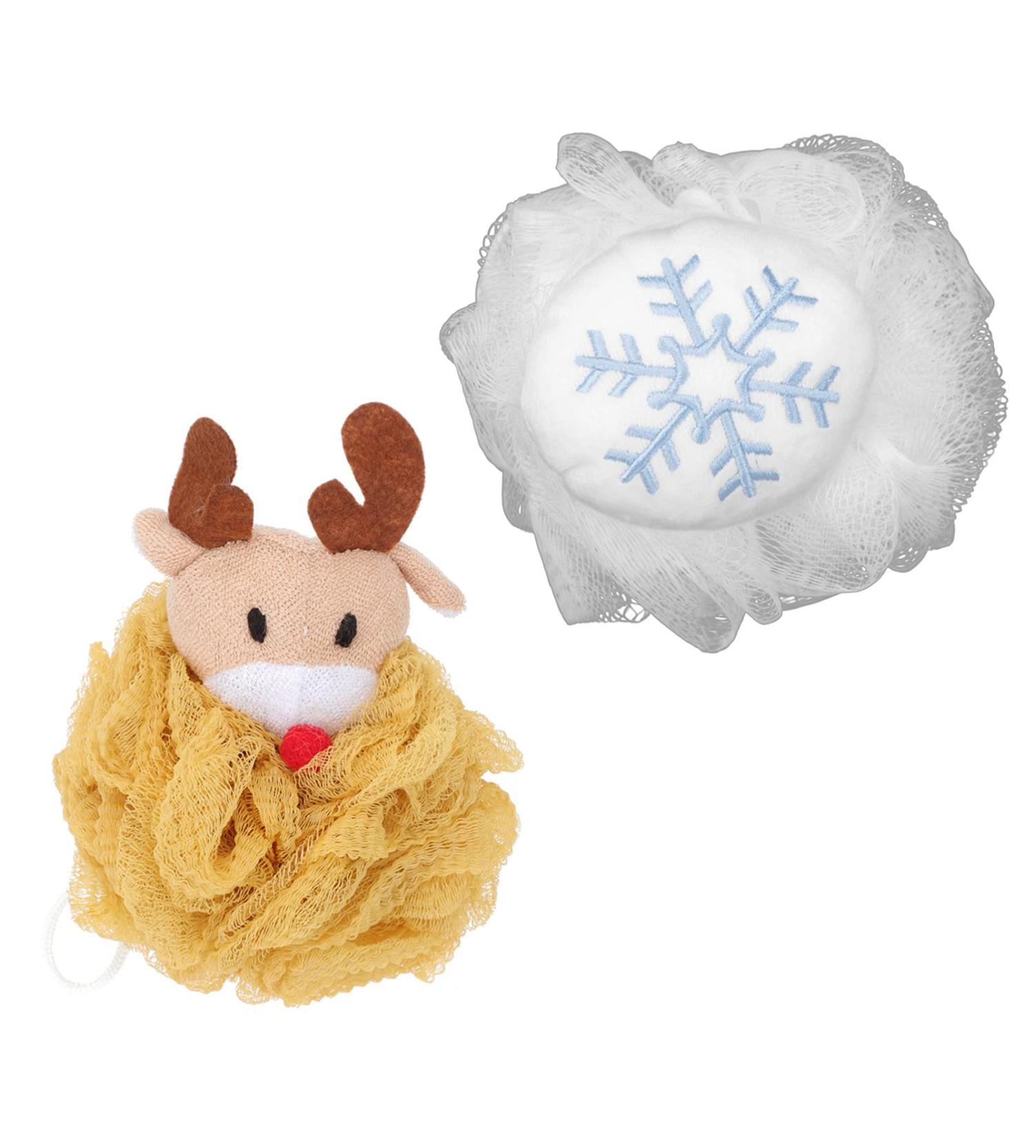 Buy FOMIYES 2pcs Exfoliating Bath Ball & Shower Sponge - Soft Mesh Loofah for Kids Snowflake Design Perfect for Back Scrubbing - International Shipping Available - Buy Online on SooperMarket.com