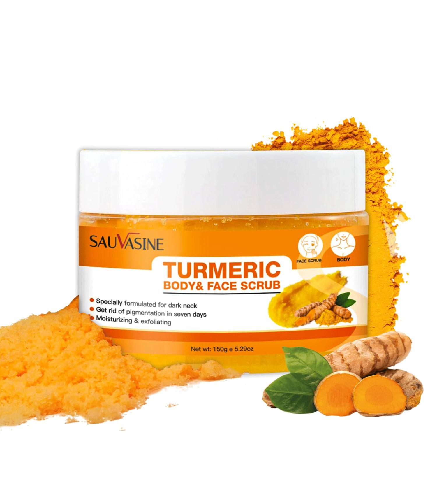 Shefave Turmeric Body Scrub Turmeric Face Scrub Deep Pore Cleansing Dark Spot Correcting Face Scrub Exfoliating for Face Body Neck Dry & Dull Skin Exfoliation Exfoliates - Buy Online on SooperMarket.com