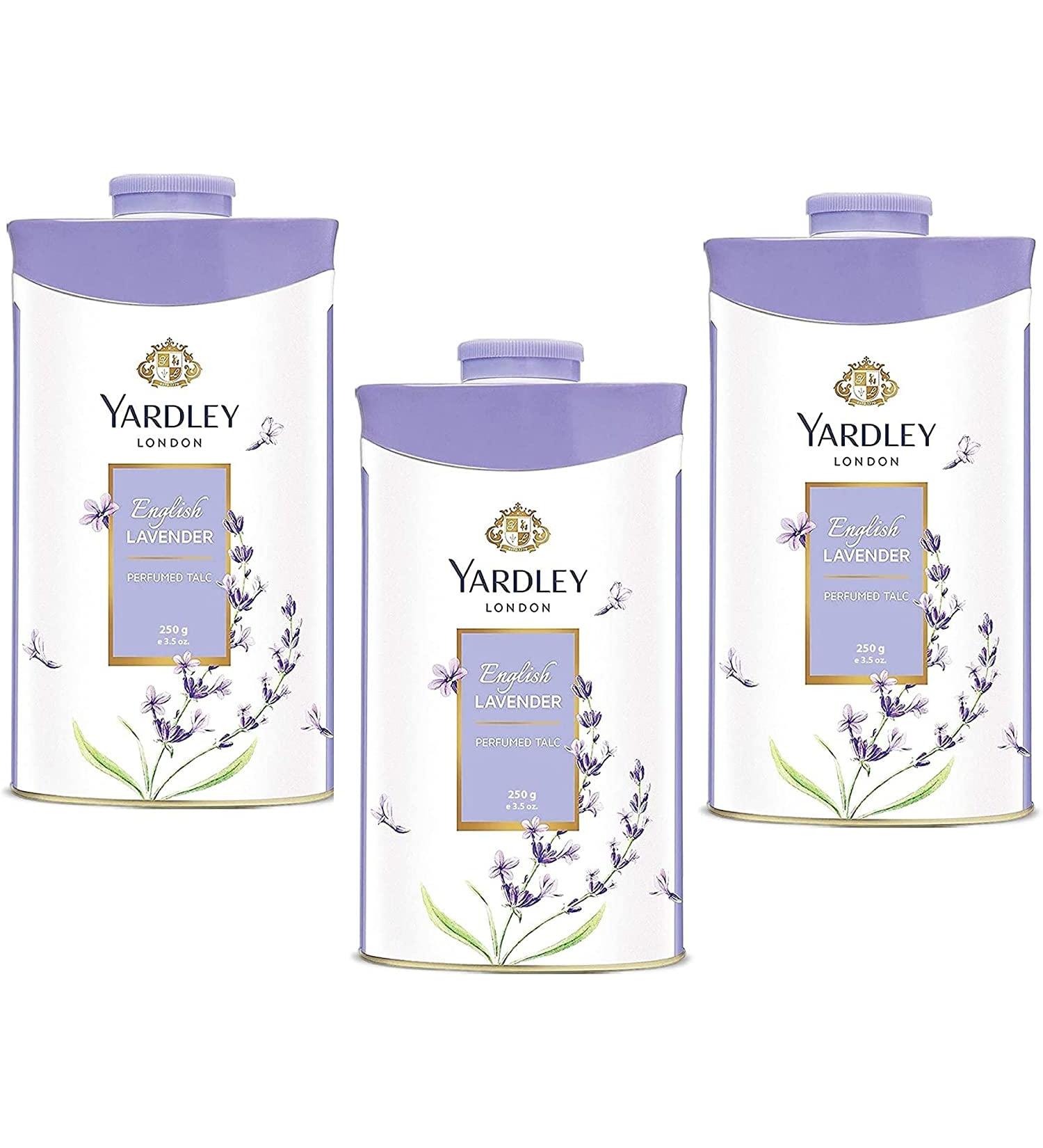 Yardley London Fresh Floral Fragrance Locked in a Fine & Silky Perfumed Talcum Powder (Yardley London English Lavender Pack of 3 250Gram) - Buy Online on SooperMarket.com