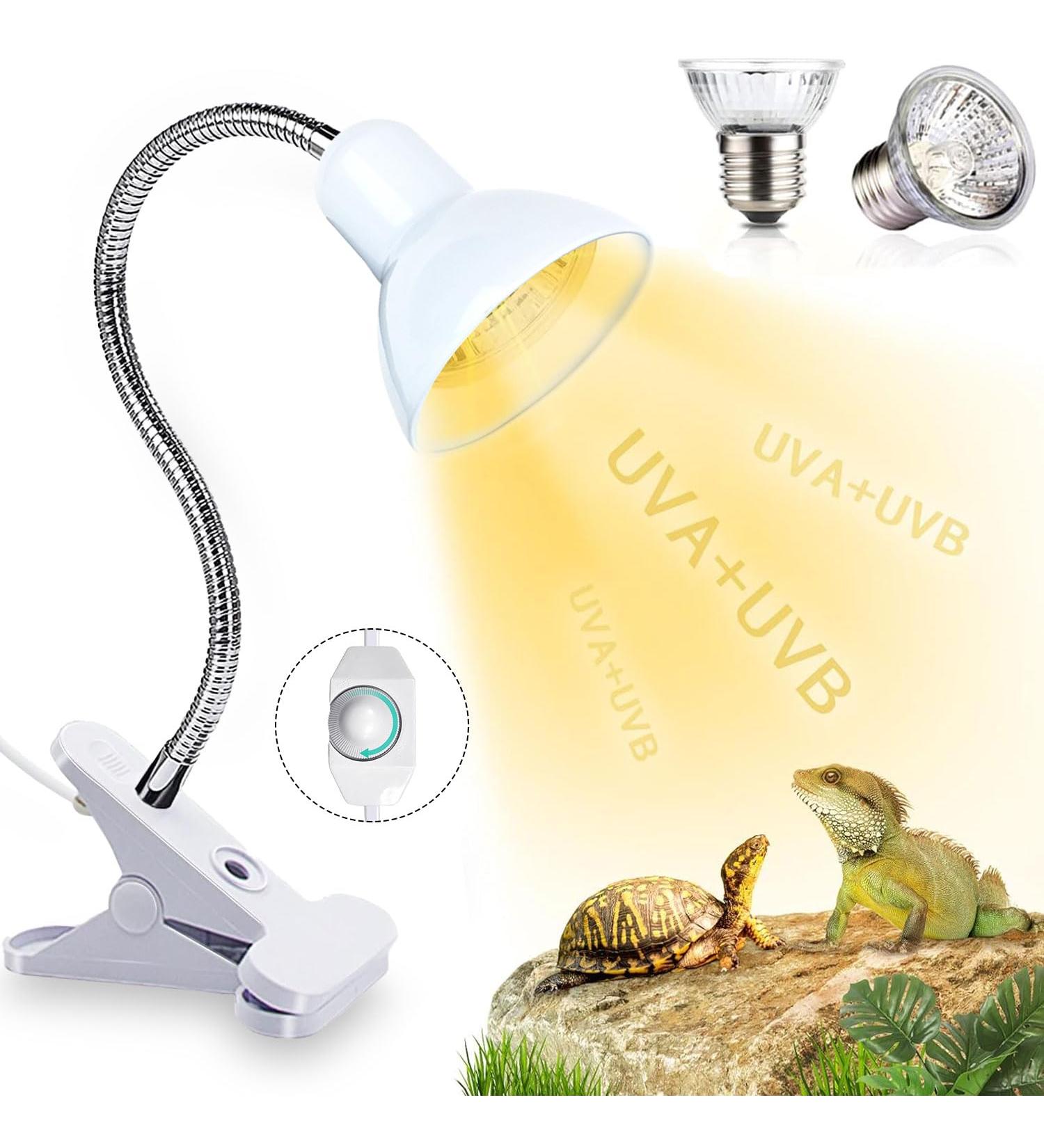 Shengruili Turtle Heat Lamp - 25W & 50W Reptile Terrarium Lights for Turtles & Reptiles - B-White - Buy Online on SooperMarket.com