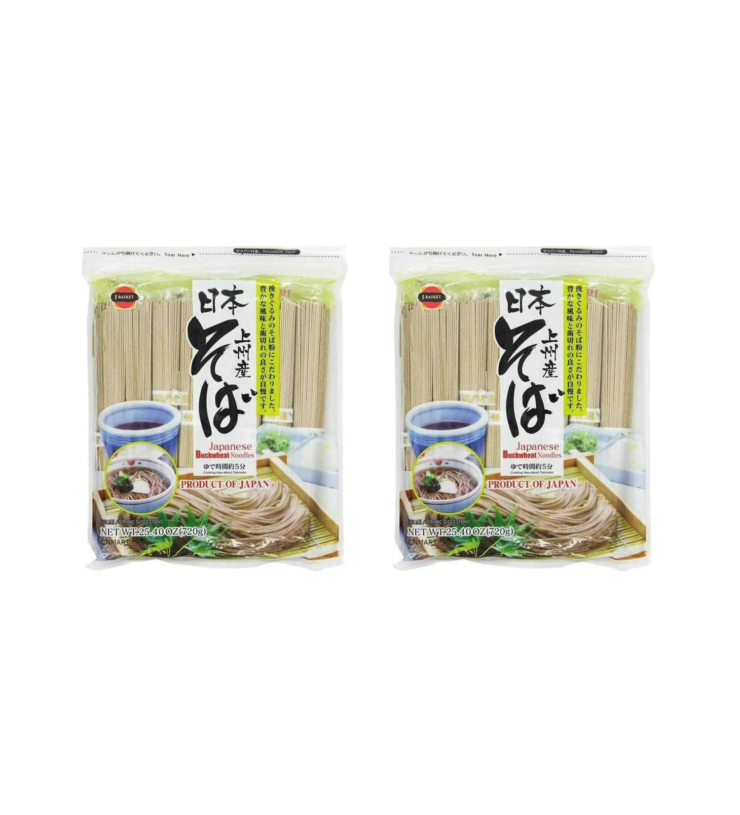 J-Basket Japanese Buckwheat Soba Noodles 720g (Pack of 2) by CNMART - Buy Online on SooperMarket.com