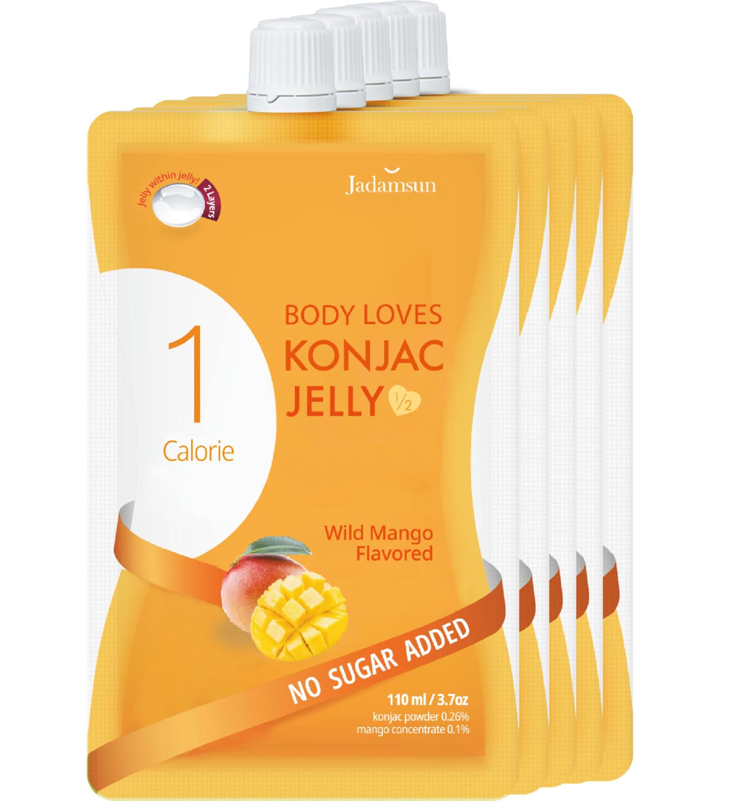 Jadamsun Mango Konjac Jelly: 1 Calorie Smoothie, Zero Sugar - 20pc - Buy Online on SooperMarket.com