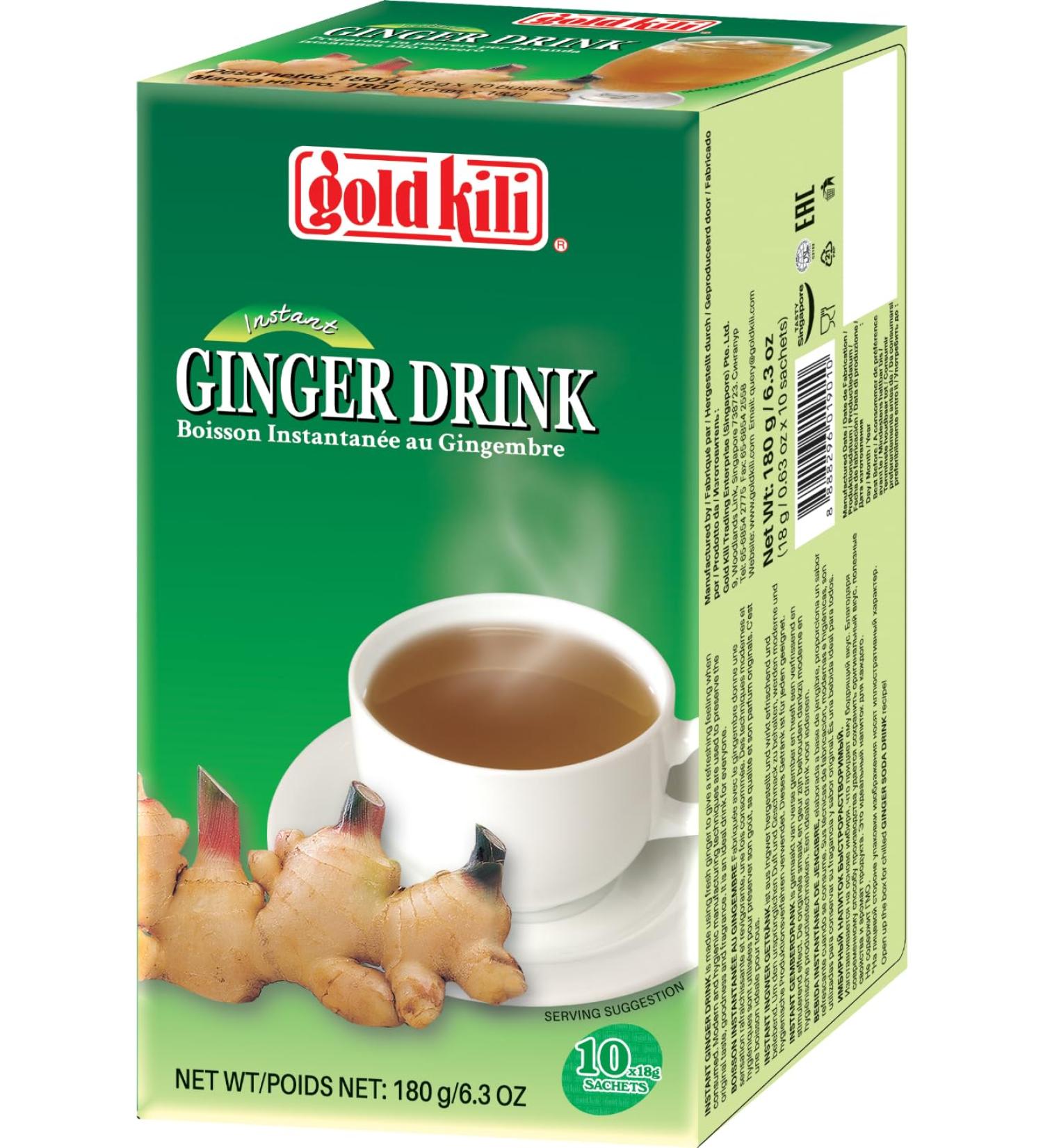 Gold Kili Instant Ginger Drink (10 Sachets X 18g) 180g - Buy Online on SooperMarket.com