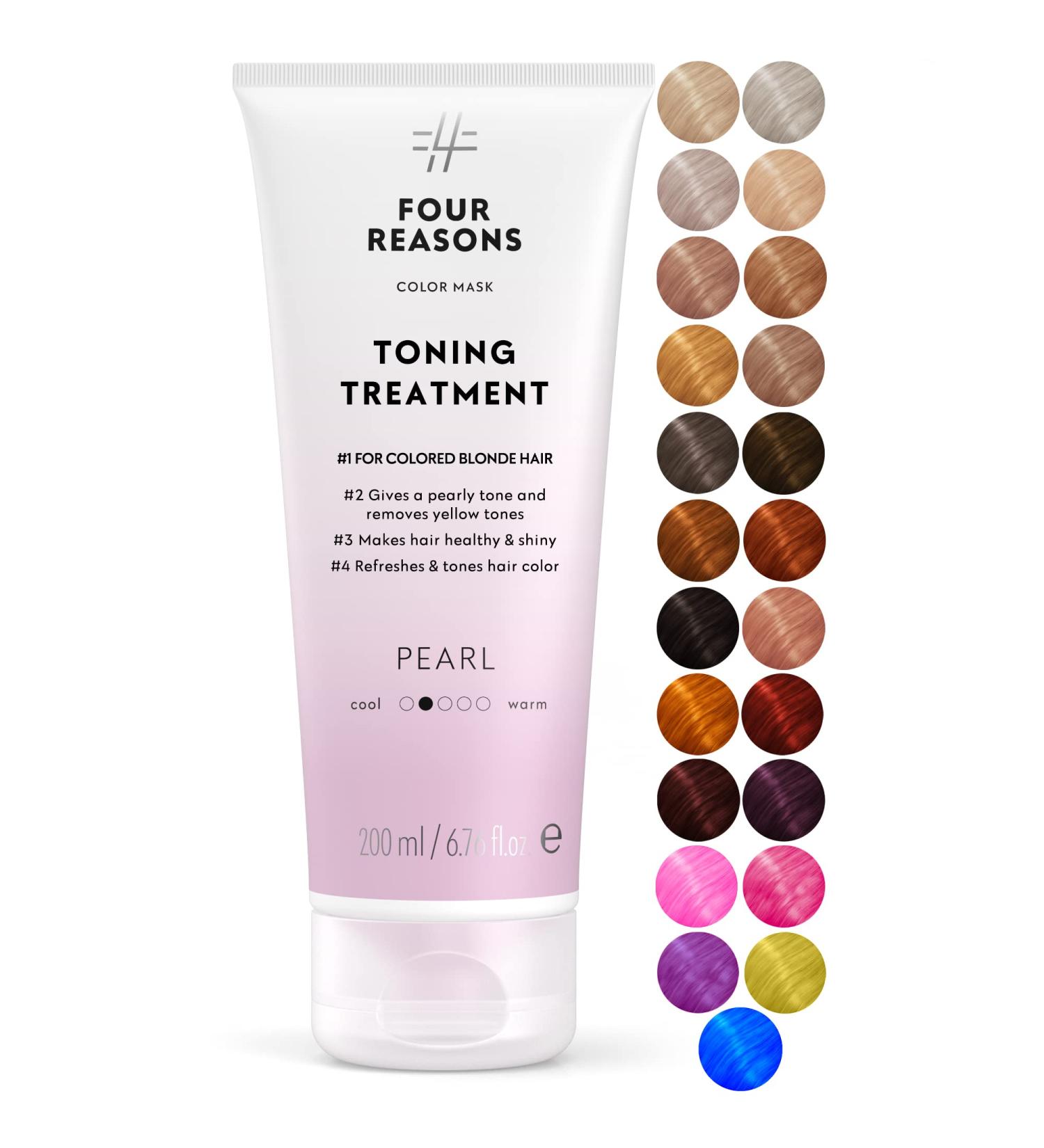 Color Mask Pearl Blond: Toning Treatment for Color-Treated Hair - 200ml | Vegan & Cruelty-Free | Semi-Permanent Dye | 23 Colors Available - Buy Online on SooperMarket.com