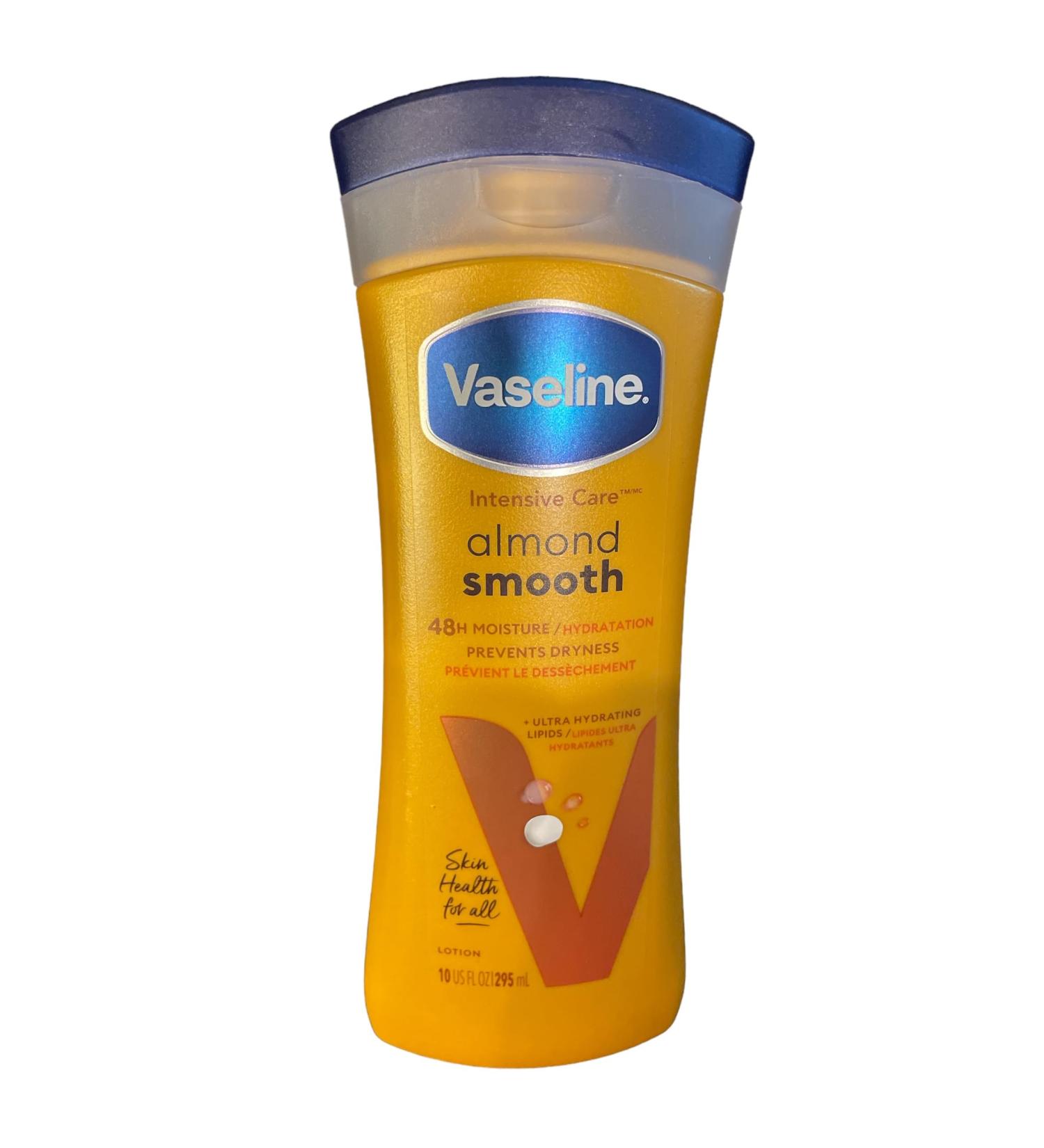 Buy Vaseline Intensive Care Almond Smooth Lotion - 10 fl oz (295 ml) | Hydrating Skin Moisturizer for All Skin Types - International Shipping Available - Buy Online on SooperMarket.com