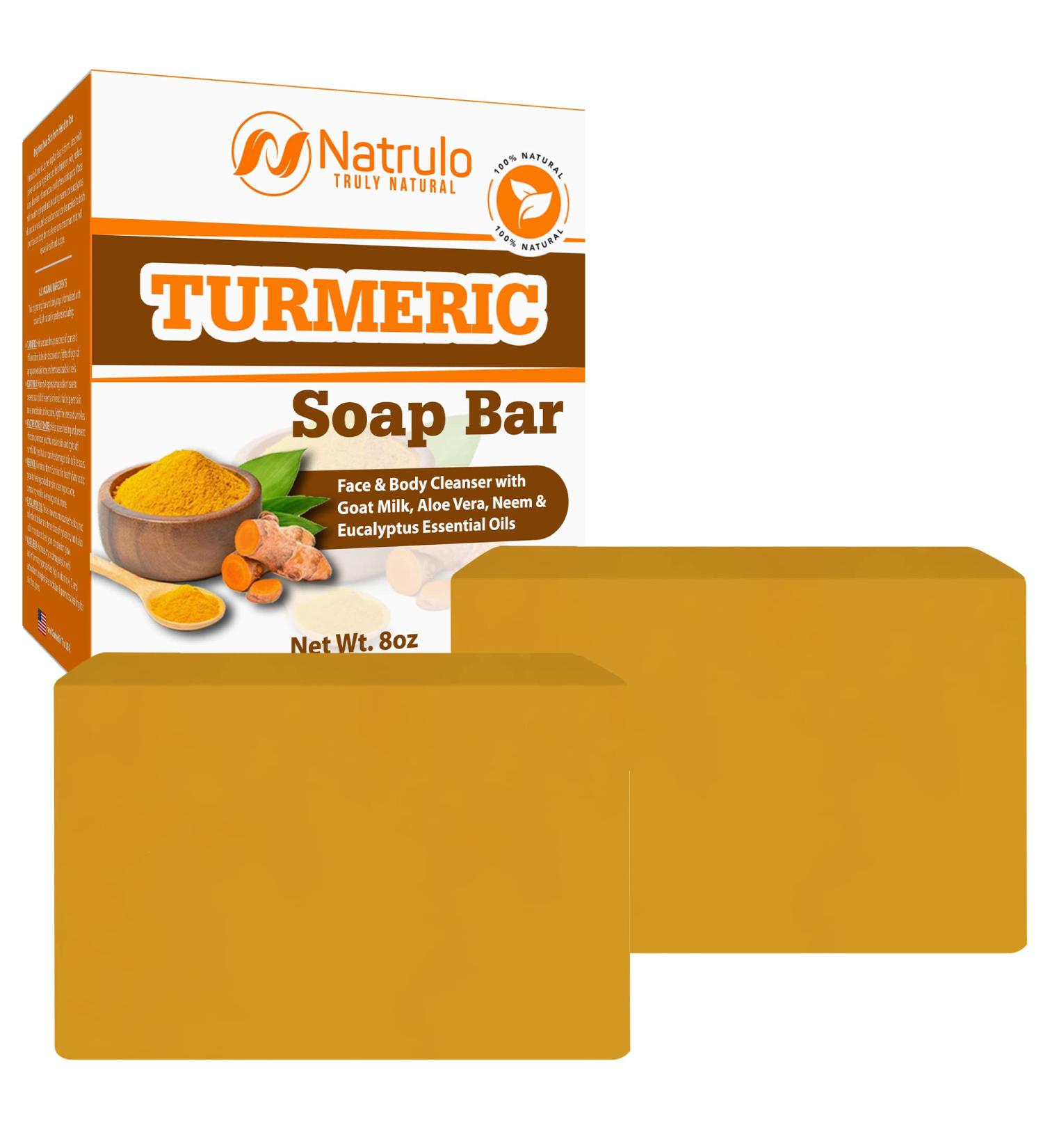 Turmeric Soap Bar for Face & Body - Fade Dark Spots & Acne, Cleanse Skin - 2 Pack - Buy Online on SooperMarket.com