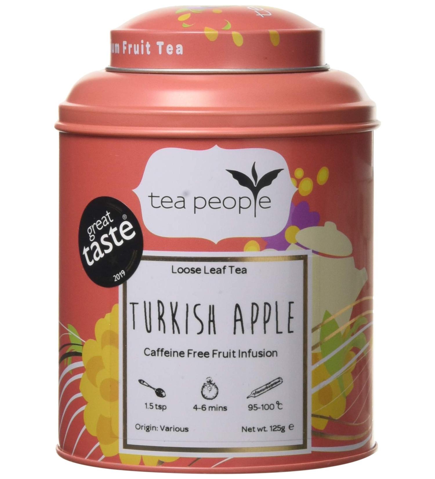 Tea People Turkish Apple 125g Loose Leaf Tea in Tin Caddy - Pack of 1 - Buy Online on SooperMarket.com
