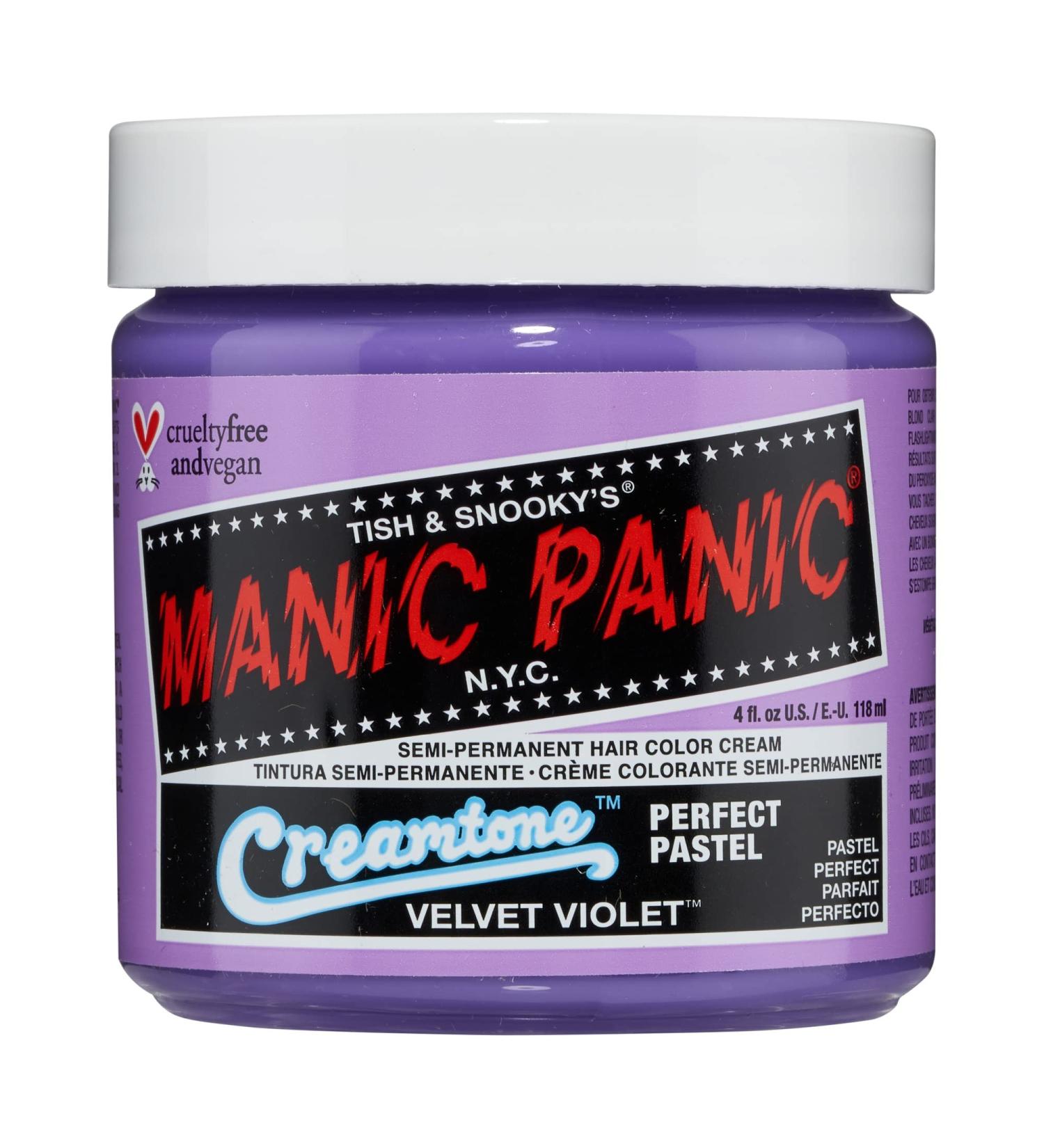 Manic Panic Velvet Violet Hair Dye - Pastel Orchid Shade - Vegan & Cruelty-Free - 4 Fl Oz - Buy Online on SooperMarket.com