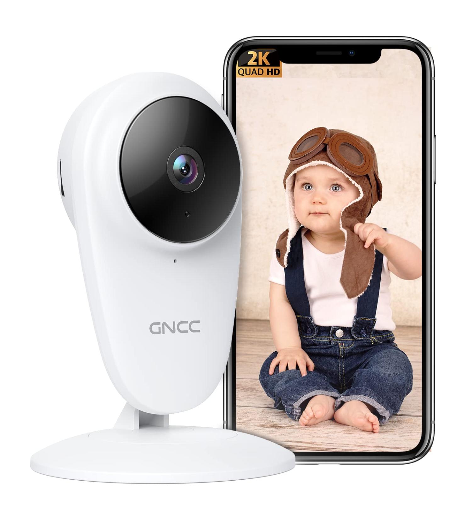 2K Baby Monitor with Camera, Night Vision, Two Way Audio | WiFi Control, Alexa Compatible, SD&Cloud Storage - GNCC C1Pro C1Pro-2K - Buy Online on SooperMarket.com