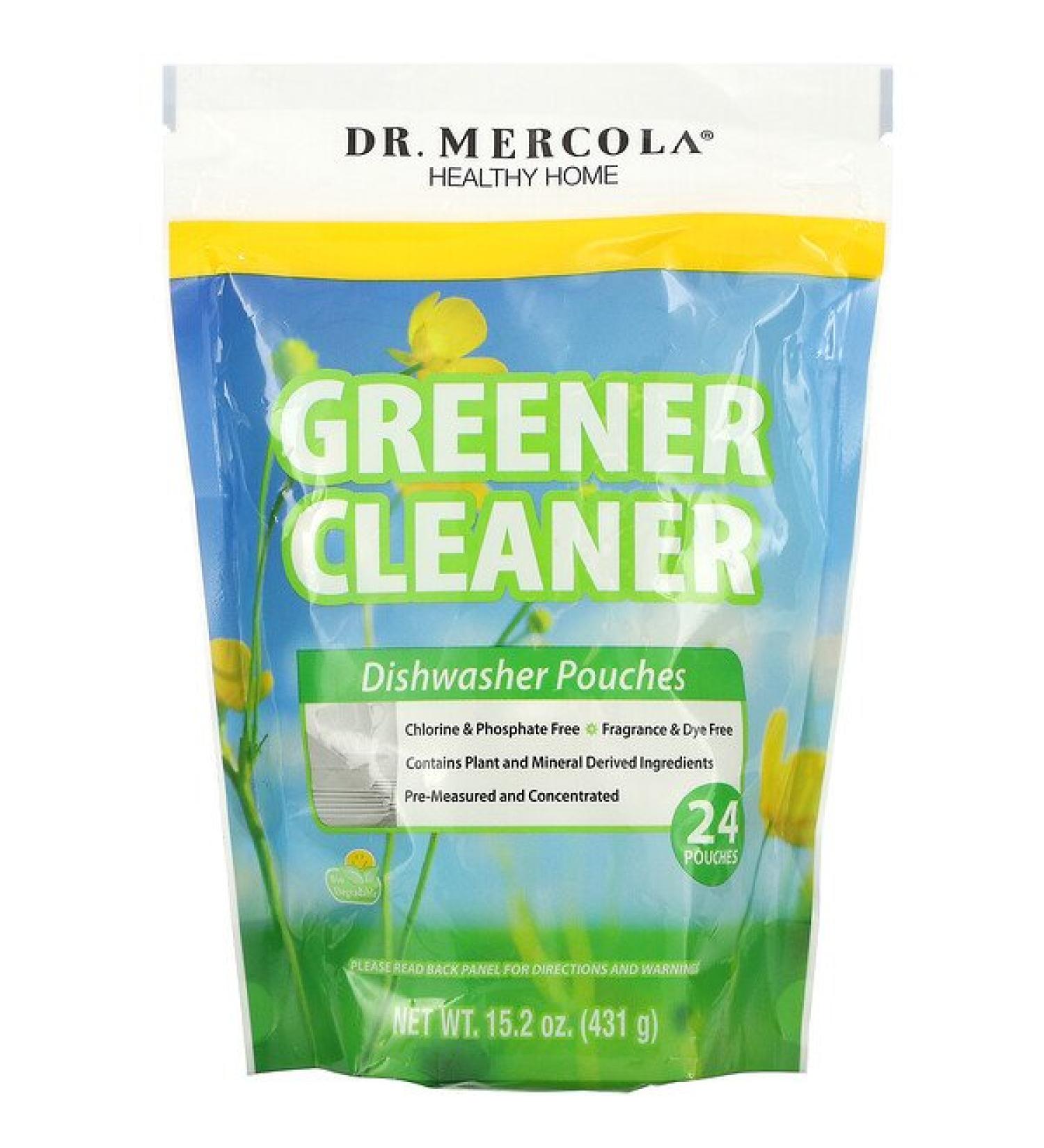 Dr. Mercola Greener Cleaner Dishwasher Pouches 24 Pouches 15.2 oz (431 g)