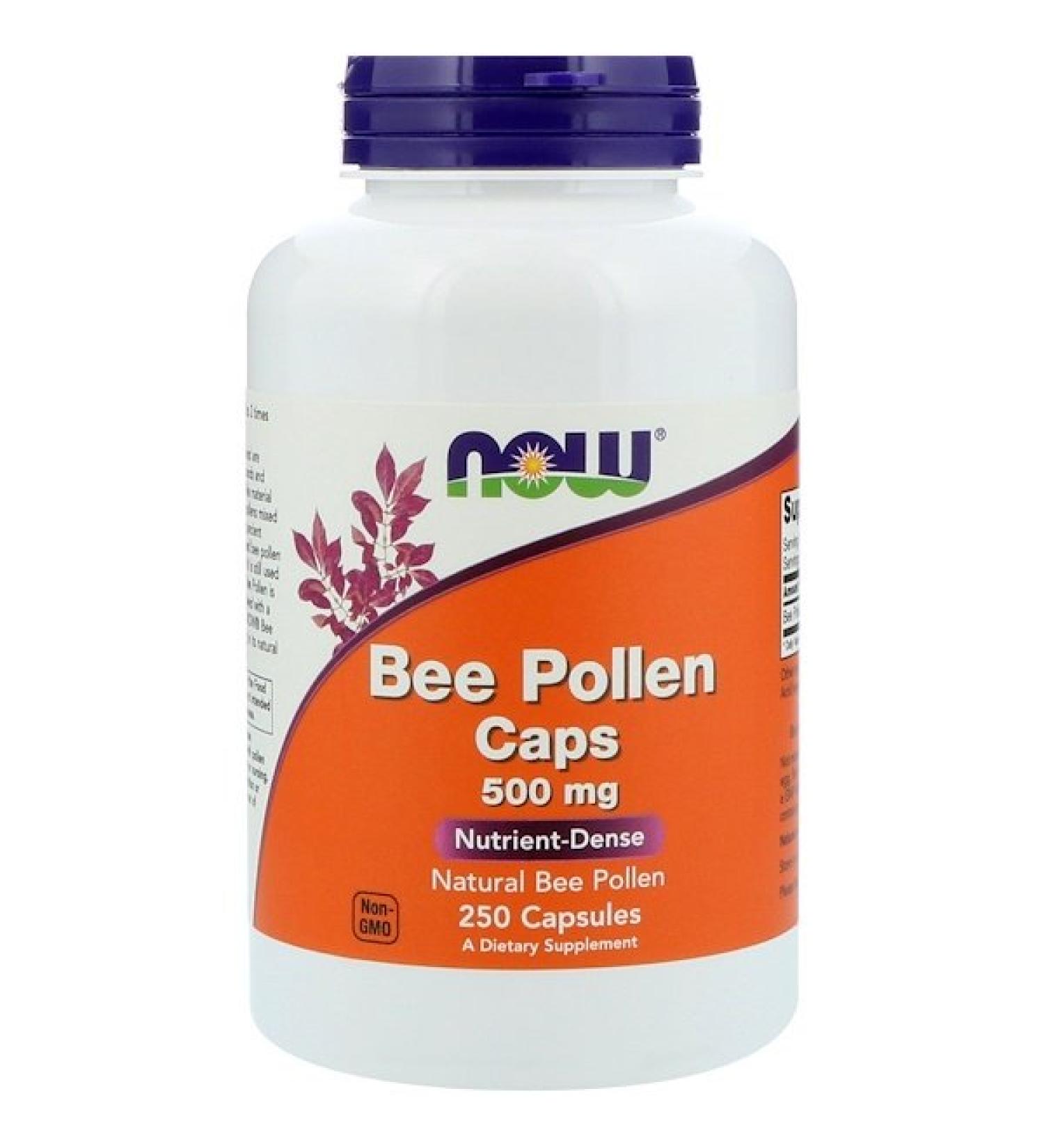 Now Foods Bee Pollen Caps 500 mg 250 Capsules