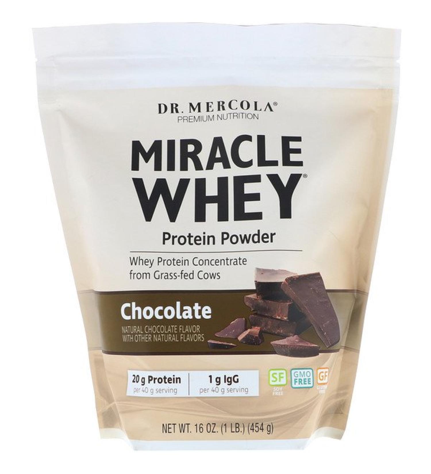 Dr. Mercola Miracle Whey Protein Powder Chocolate 1 lb (454 g)