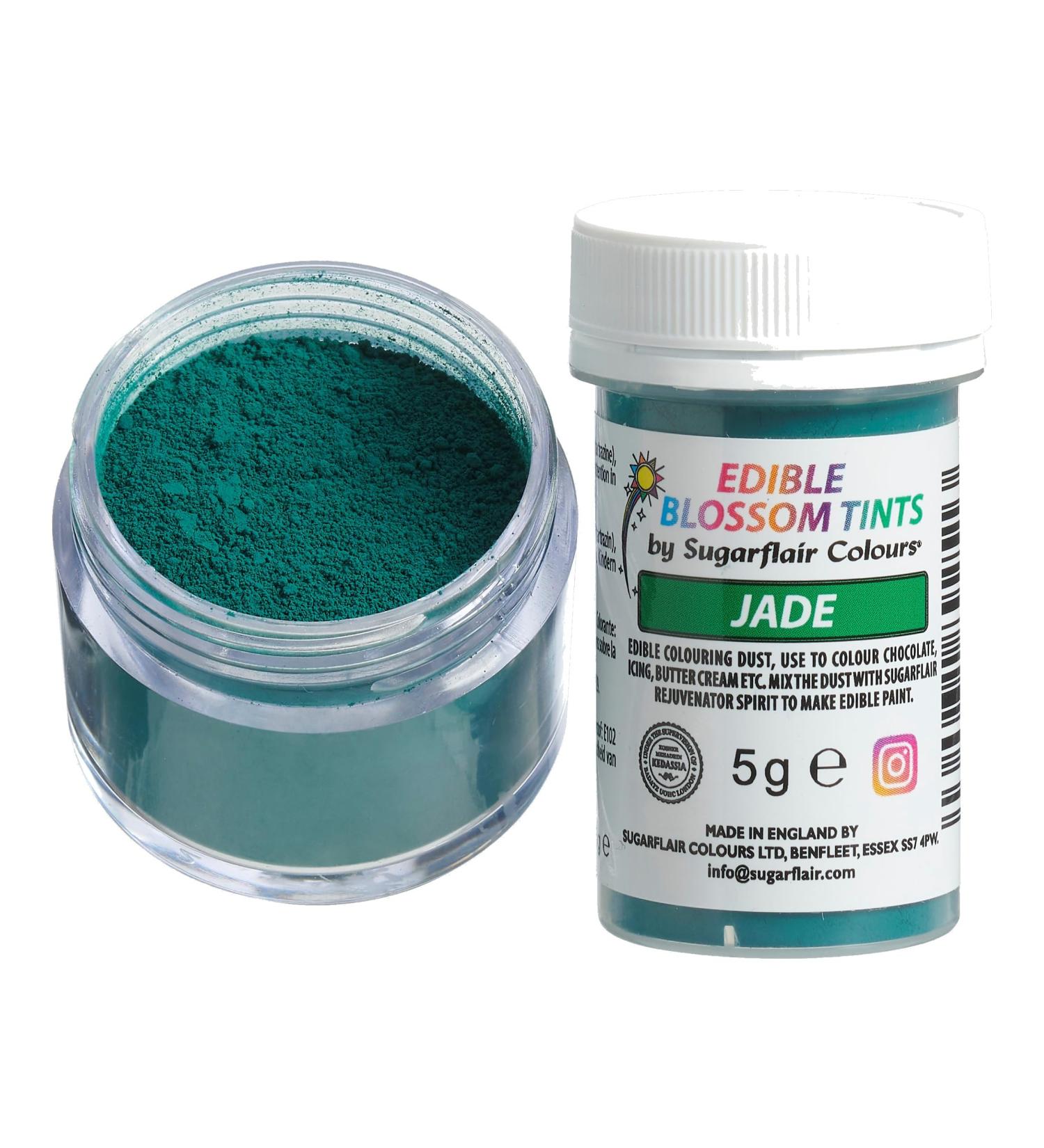 Sugarflair Jade Food Colouring Powder Dust Use on Cake Surfaces Decorations or Colour Sugarpaste Fondant Icing Chocolate Buttercream Royal Icing Macarons and More! - 5g