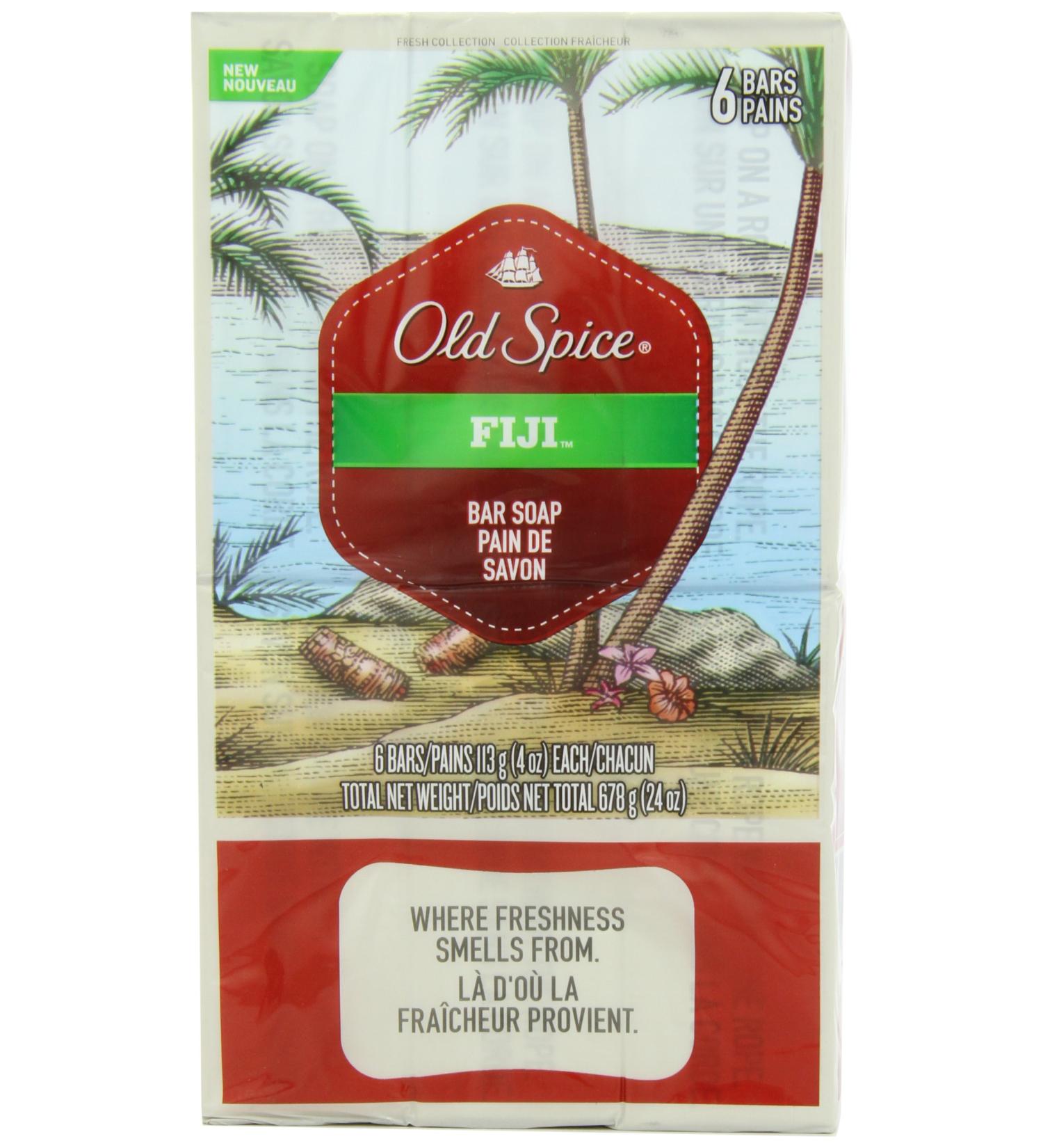 Old Spice Fresh Collection Fiji Scent Bar Soap - 24 Oz, Pack of 6 - Buy Online on SooperMarket.com