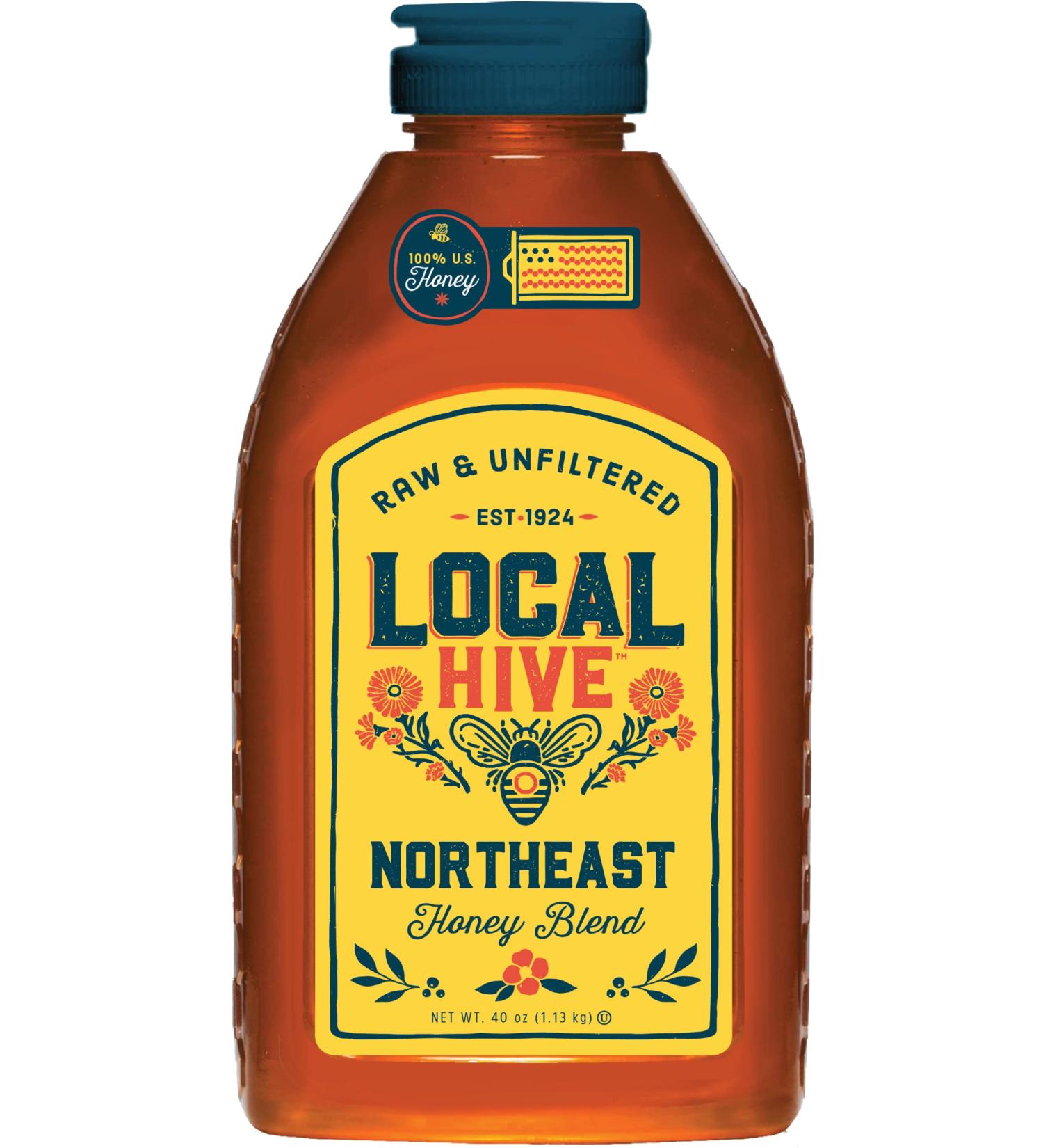 Local Hive Raw Unfiltered Honey 40oz - 100% U.S. Northeast Blend - Buy Online on SooperMarket.com