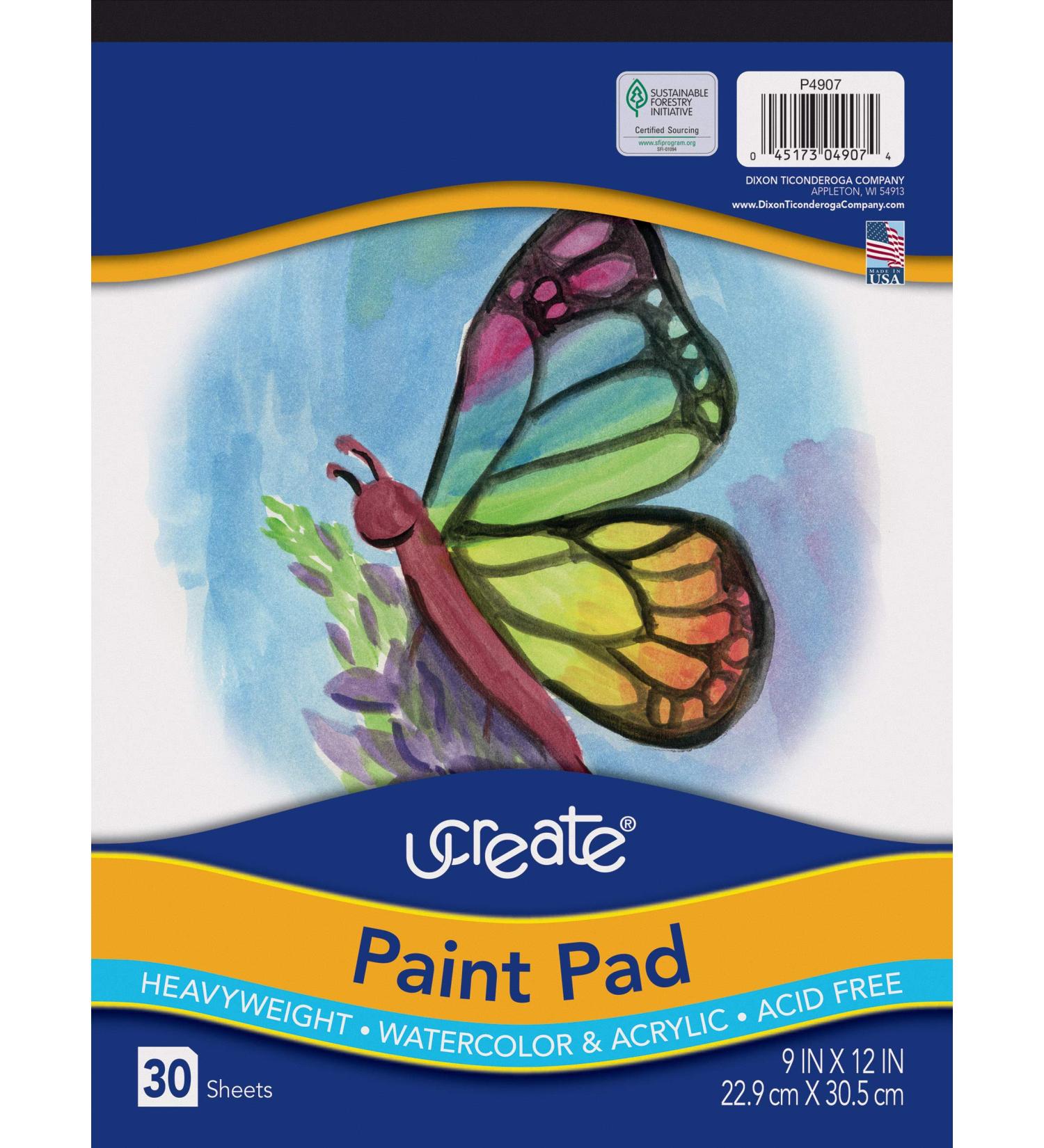 UCreate Paint Pad 9 x 12 30 Sheets | 90 lb. | Premium Art Paper - Buy Online on SooperMarket.com