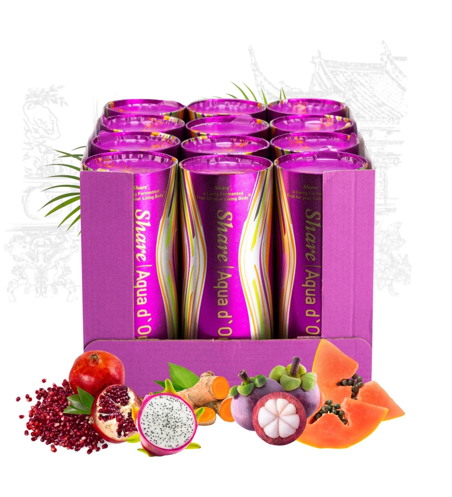 Shareeaqua d'Oro: Fermented Fruit & Vegetable Superfood Drink | 12 x 240ml | Vital Everyday Health | Ideal for Travel & Fasting - Buy Online on SooperMarket.com