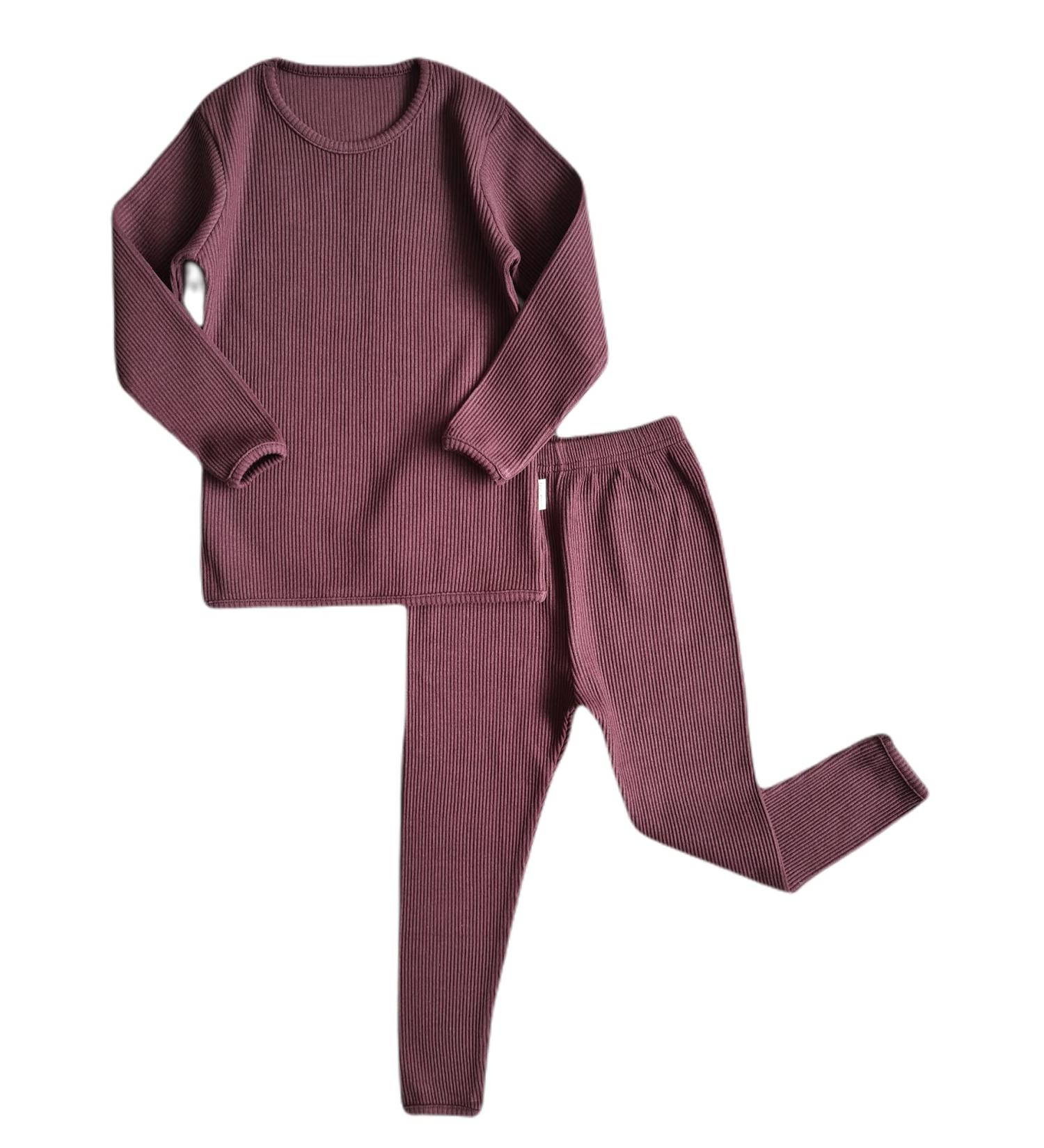 DreamBuy 20 Colours Ribbed Pyjama/Tracksuit/Loungewear | Unisex 4-5 Years Aubergine | Boys, Girls, Women, Men - Buy Online on SooperMarket.com