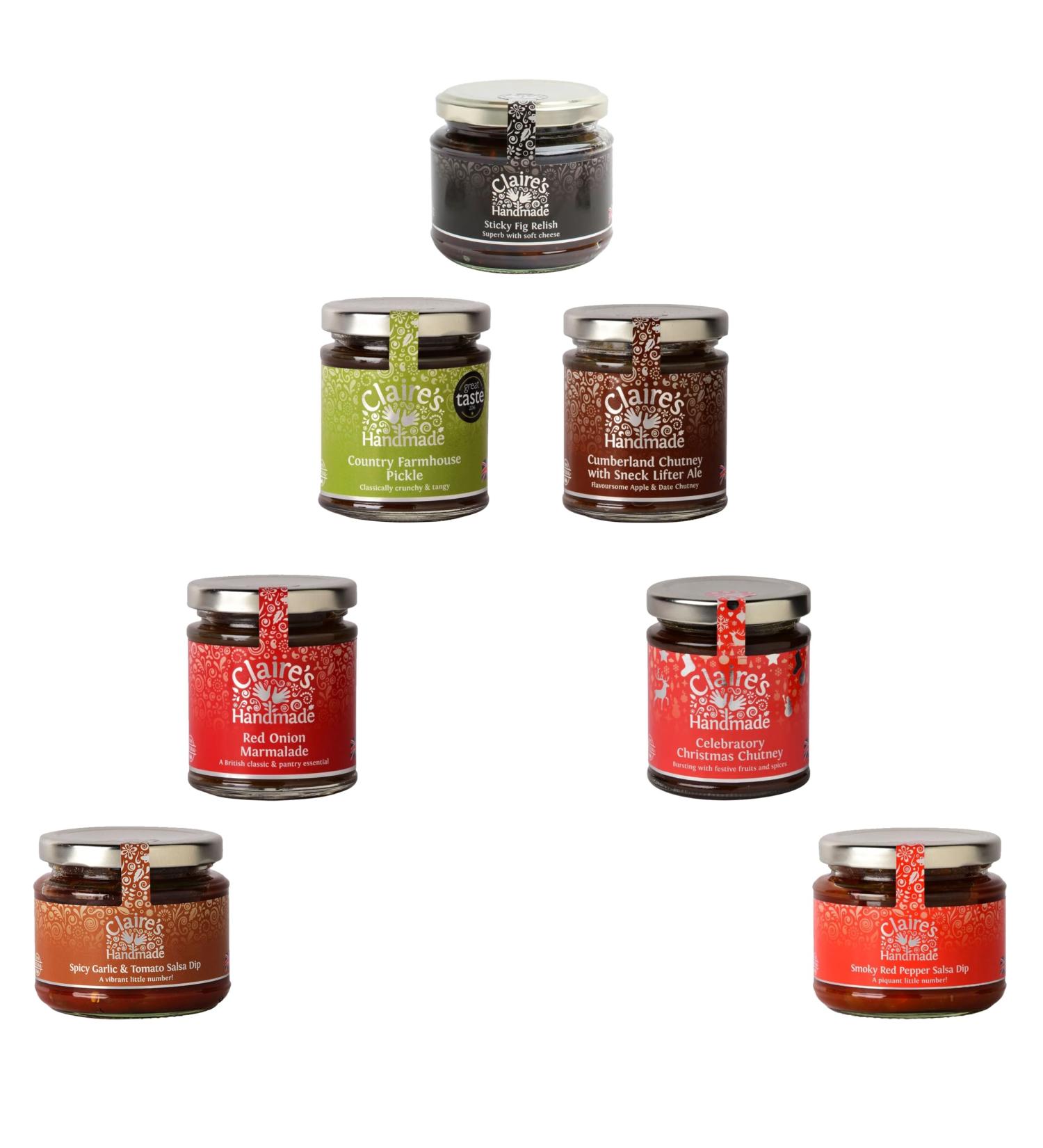 Claires Handmade Chutney Pick N Mix - Choose From 5+ Flavours | Celebratory Red Onion Marmalade Cumberland & more | 2 Pack (200g each)- Food Gift for Marmalade & Chutney Lovers Pack of 2 - Buy Online on SooperMarket.com